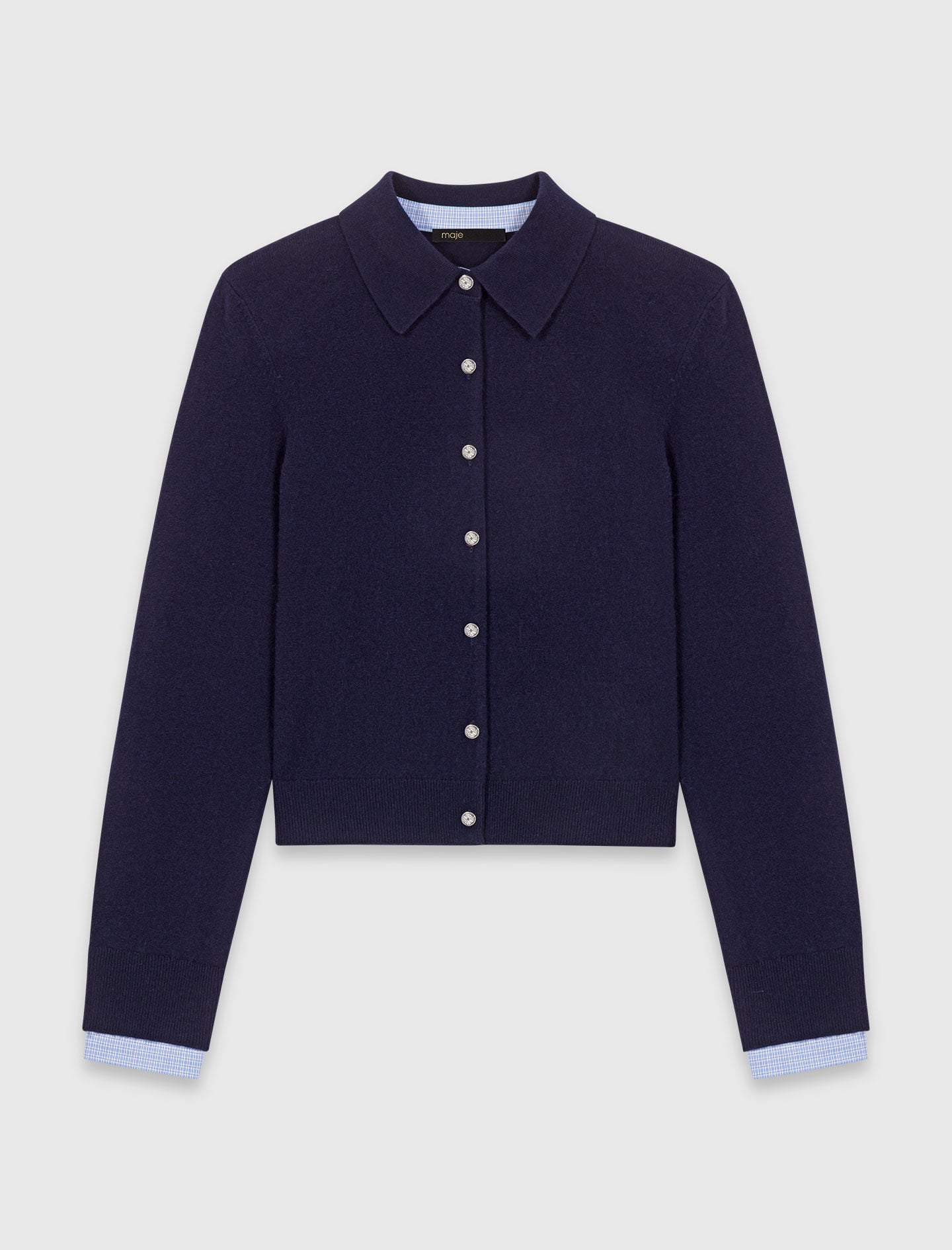 Maje On Sale / Polo cardigan with removable trims