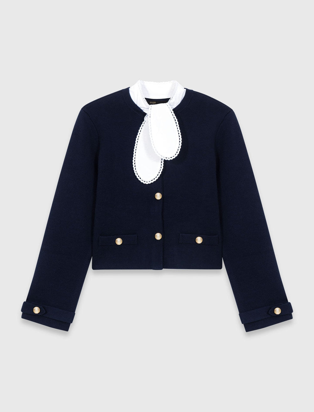Maje Outlet / Cardigan with embroidered collar