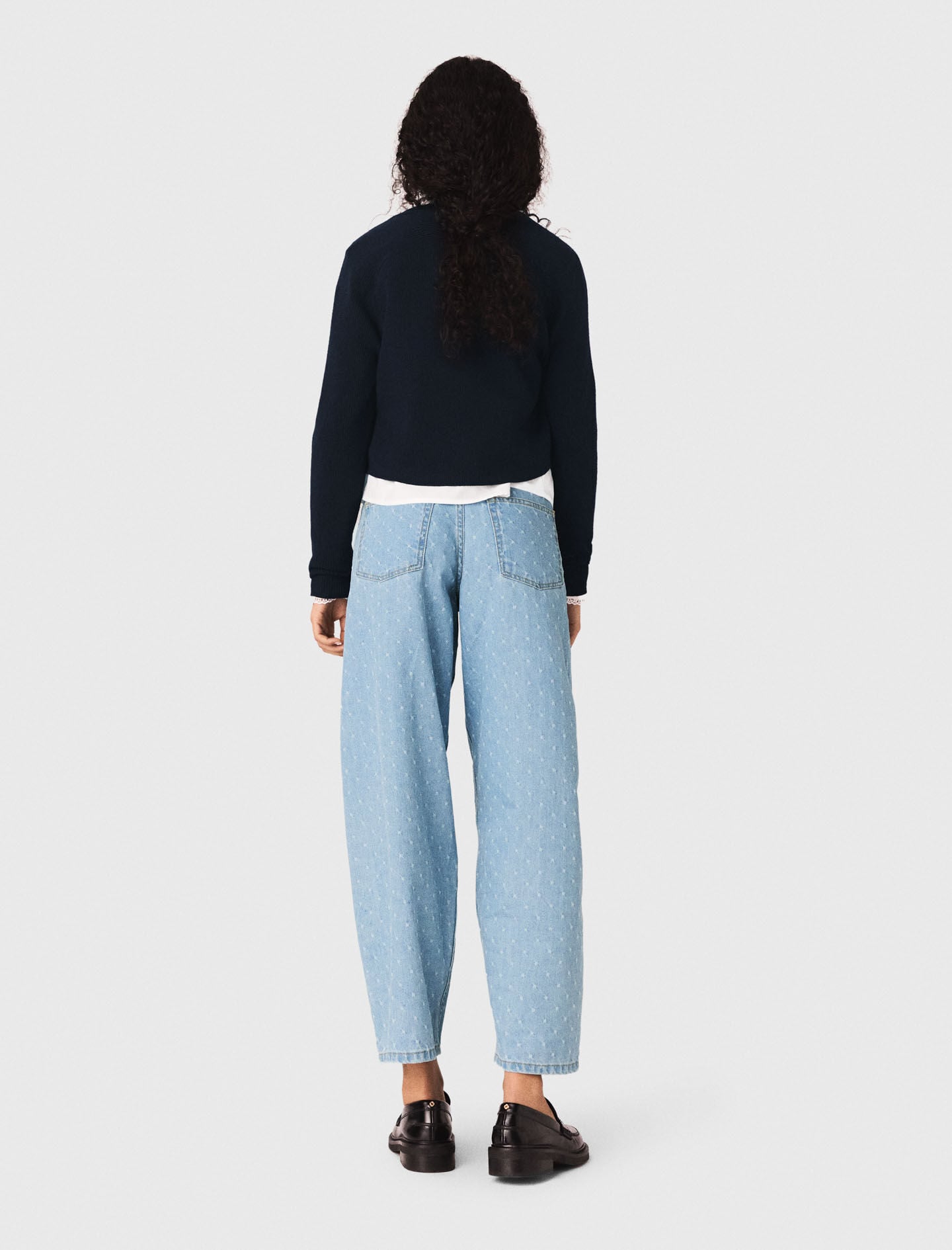 Maje New / Jewelled bow-button cardigan