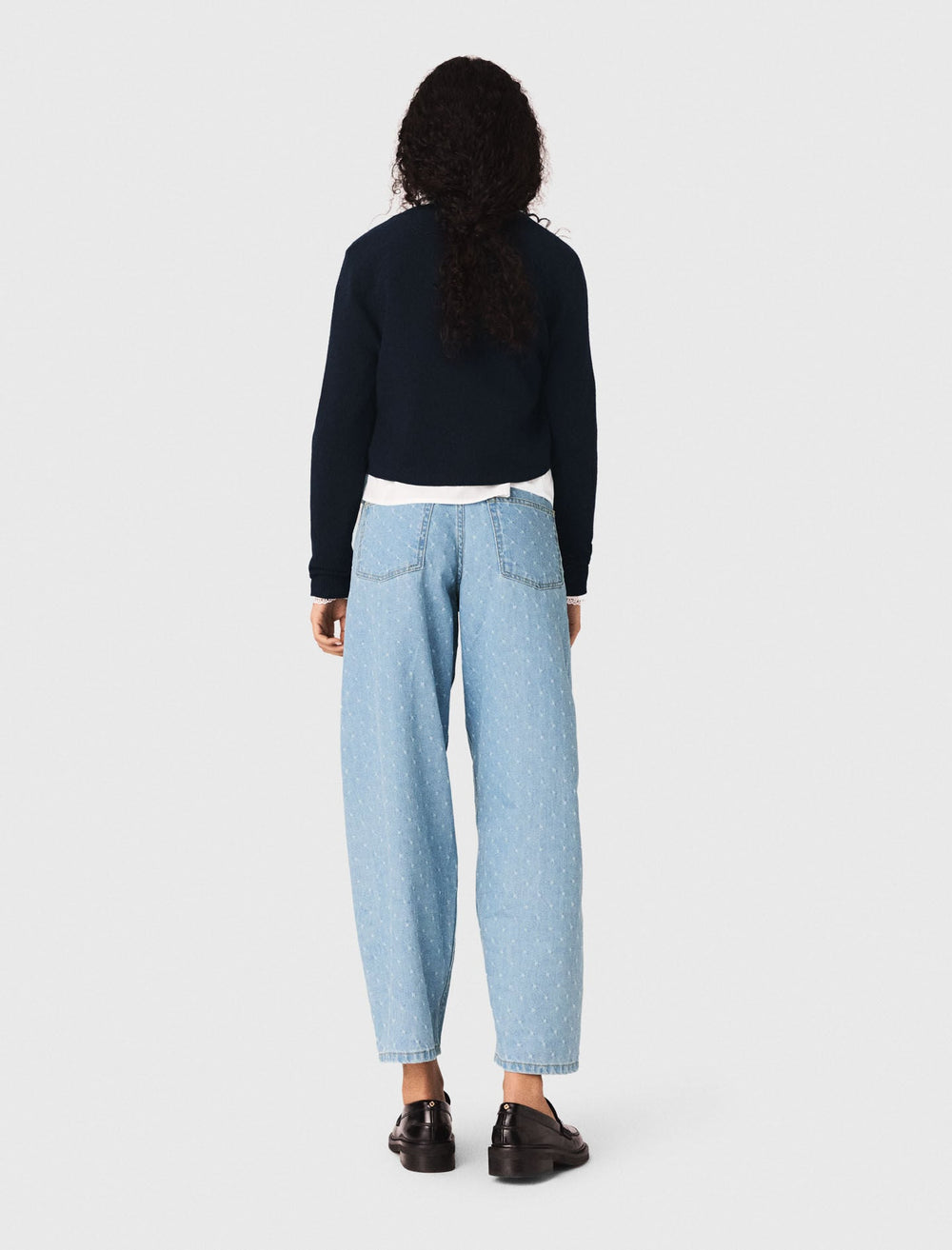 Maje New / Jewelled bow-button cardigan