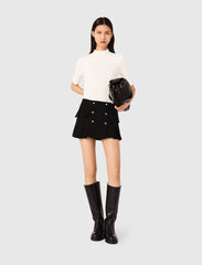 Maje New / Cotton and silk ribbed top