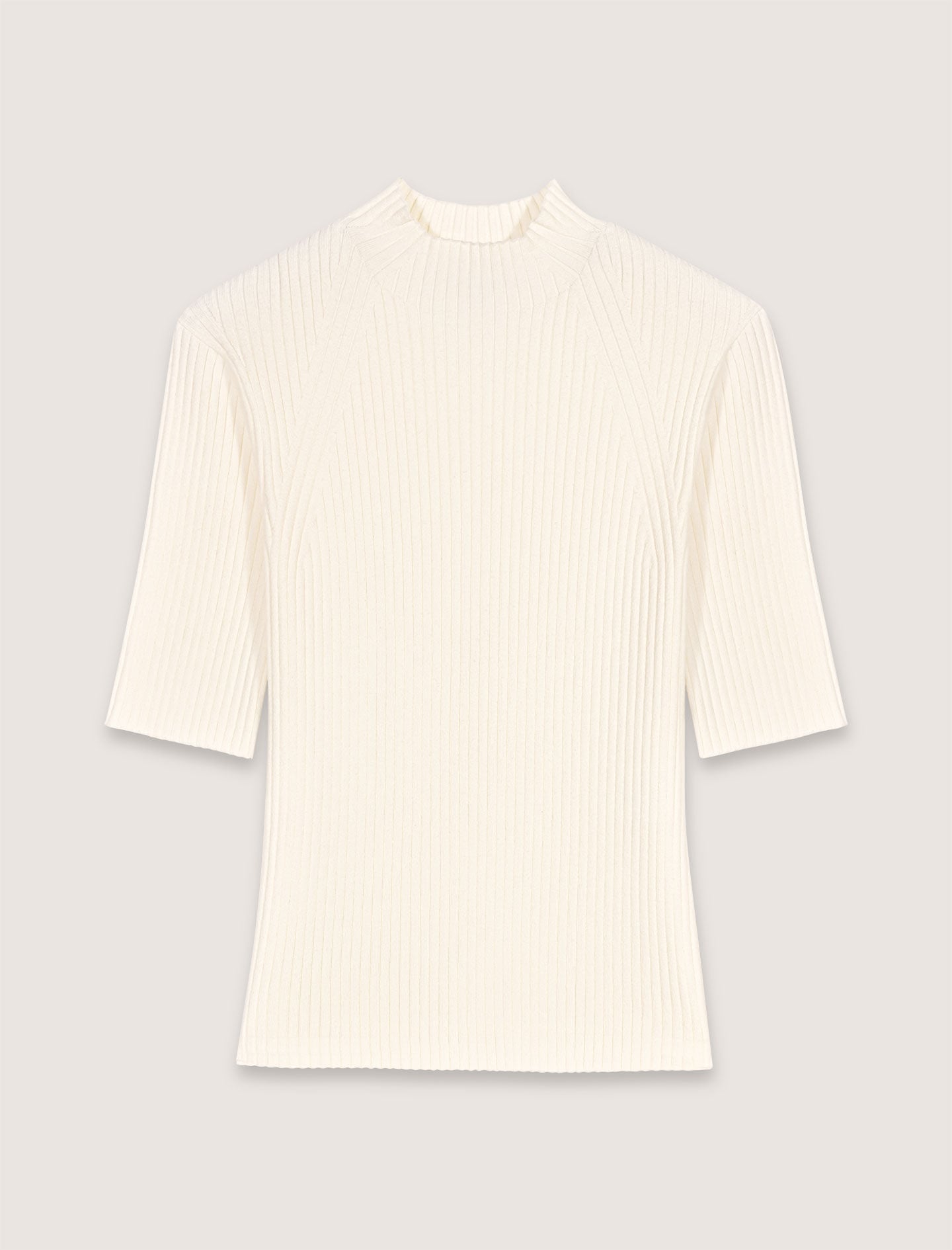 Maje New / Cotton and silk ribbed top