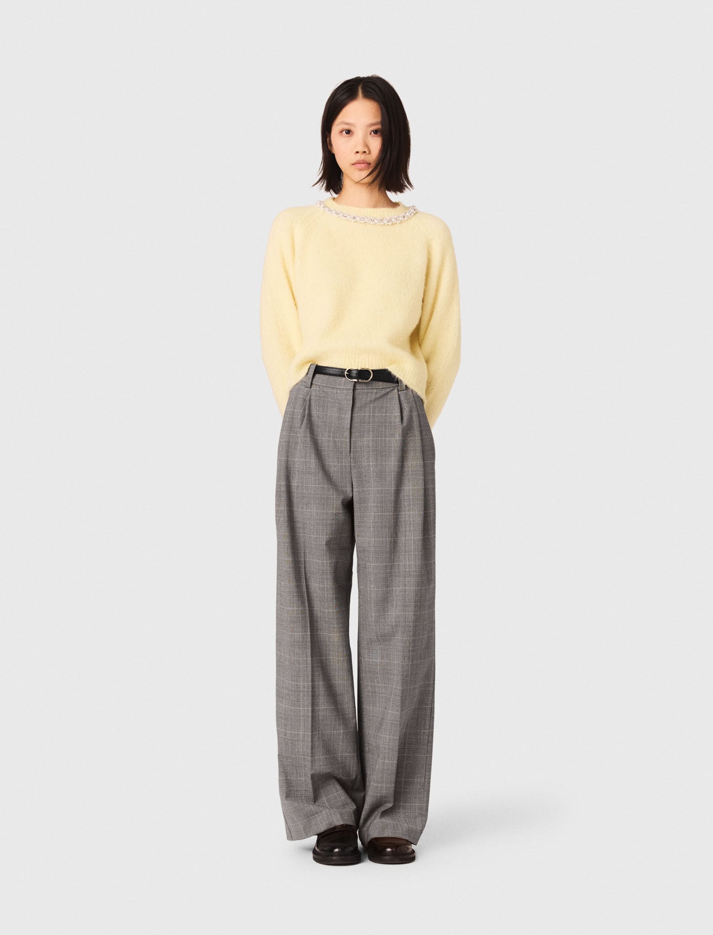 Maje Online / Removable jewel collar sweater