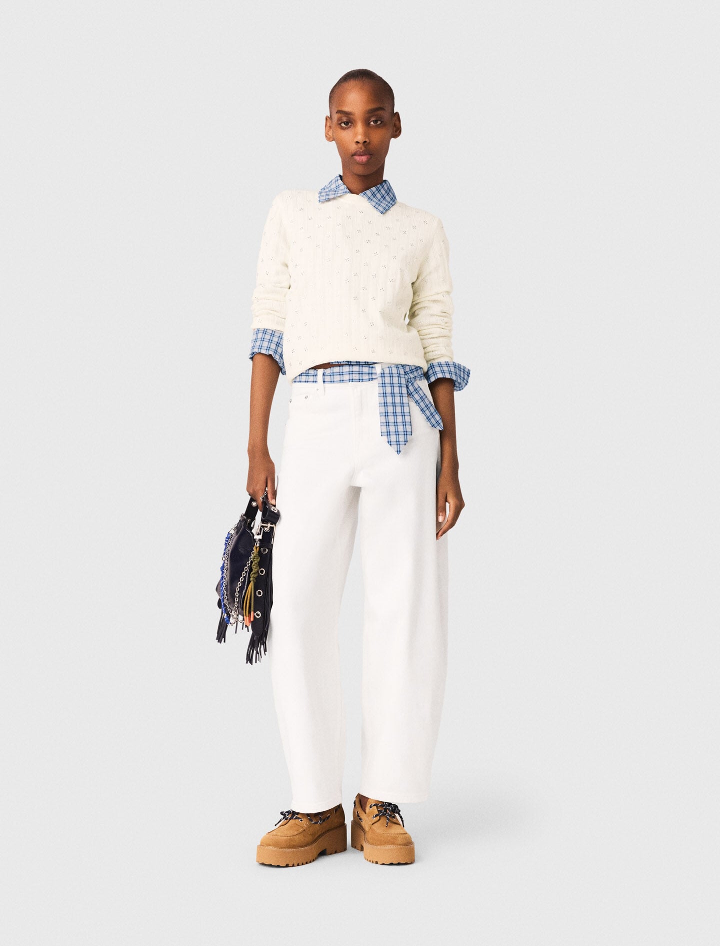 Maje Shop / Rhinestone-front cardigan