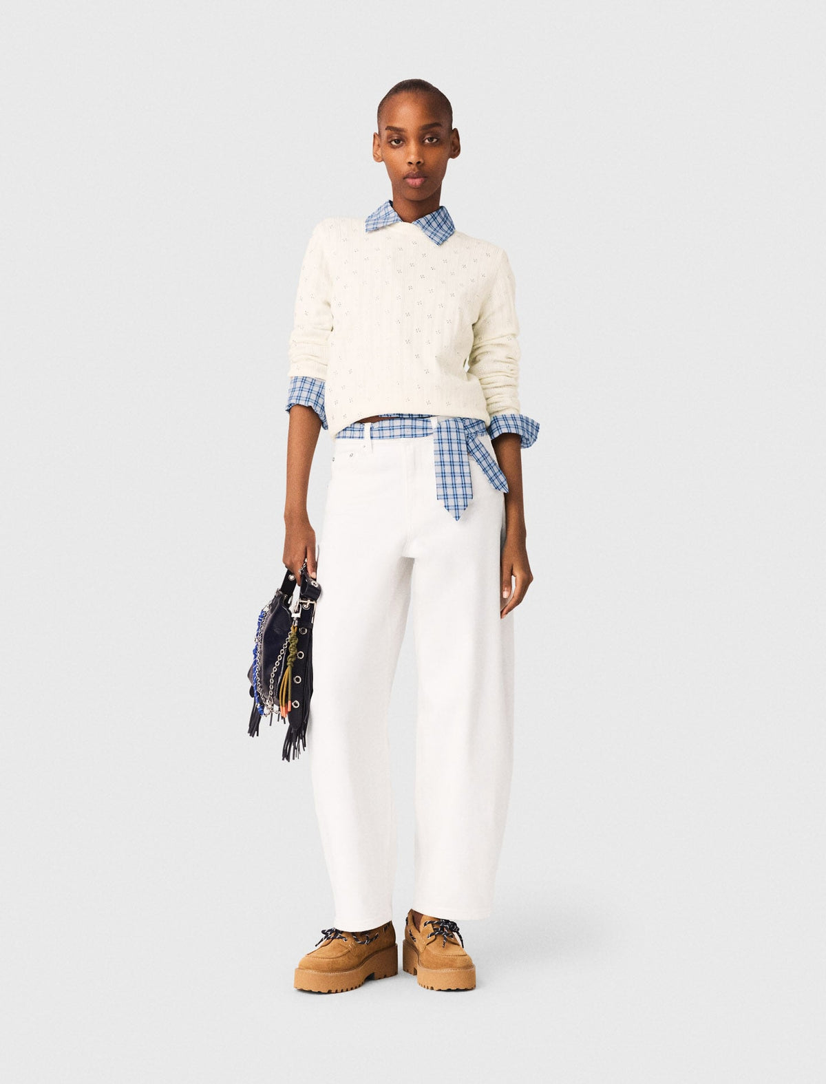 Maje Shop / Rhinestone-front cardigan