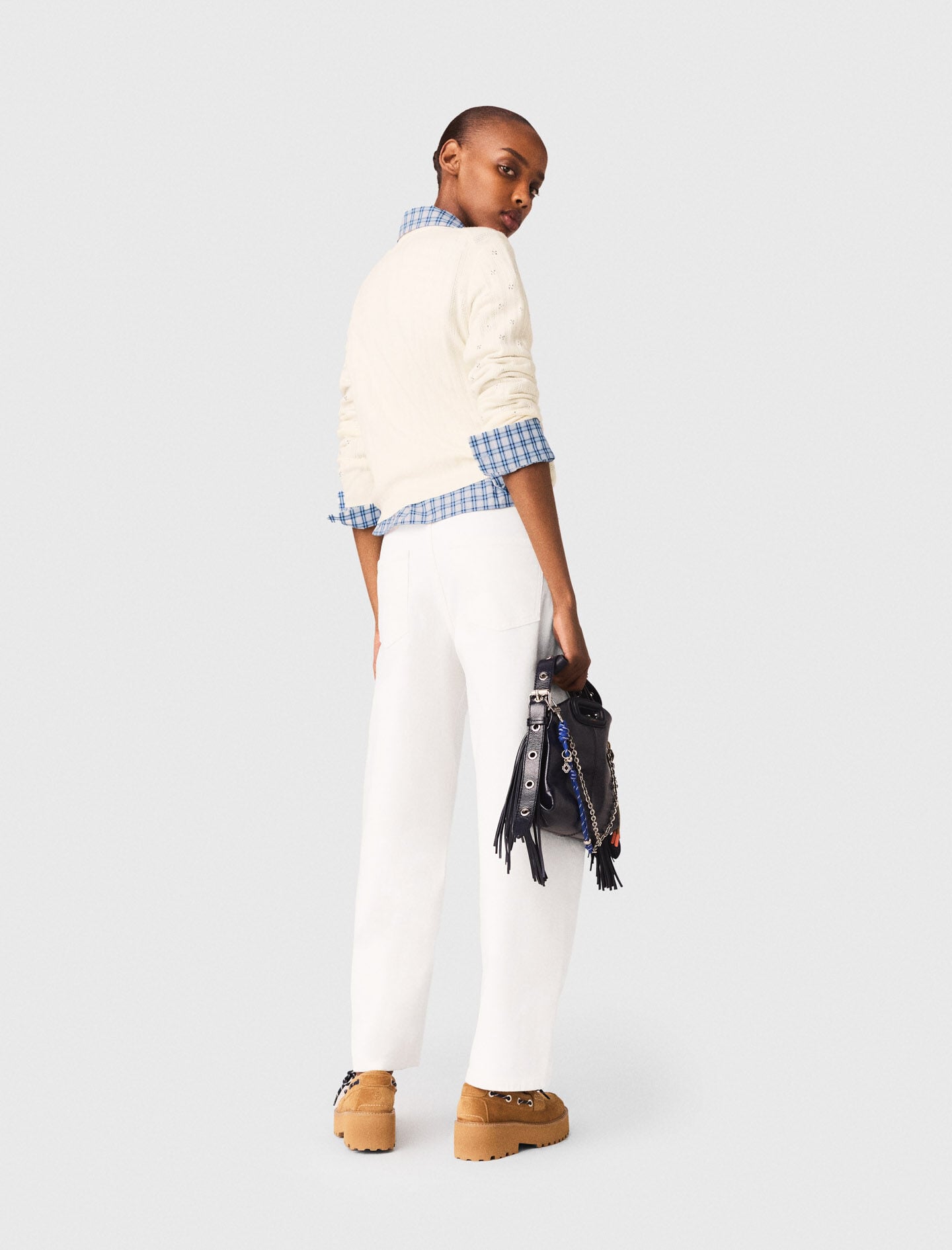 Maje Shop / Rhinestone-front cardigan