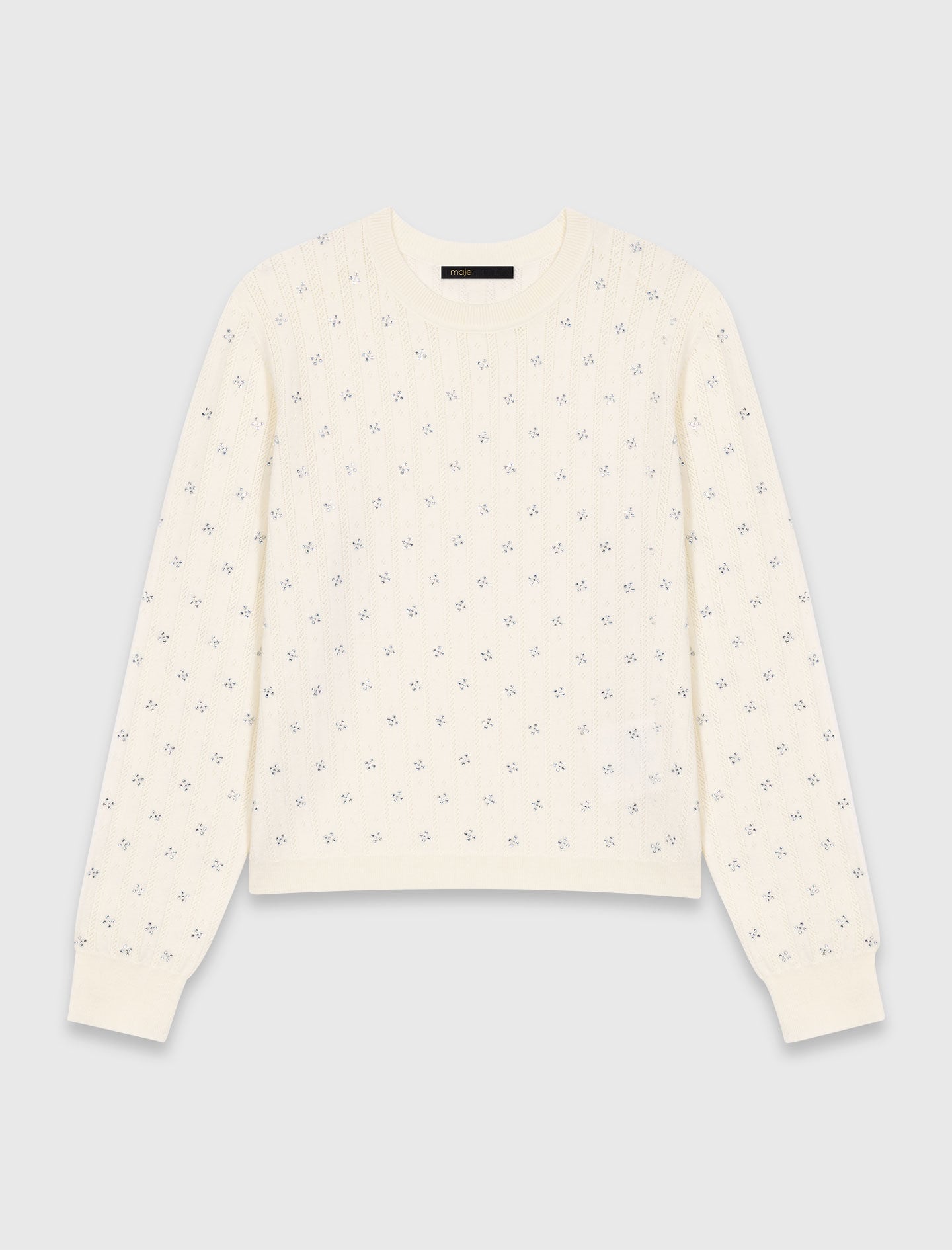 Maje Shop / Rhinestone-front cardigan