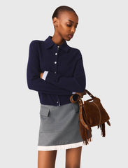 Maje Online / A-line poplin skirt with ruffle