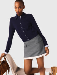 Maje Online / A-line poplin skirt with ruffle