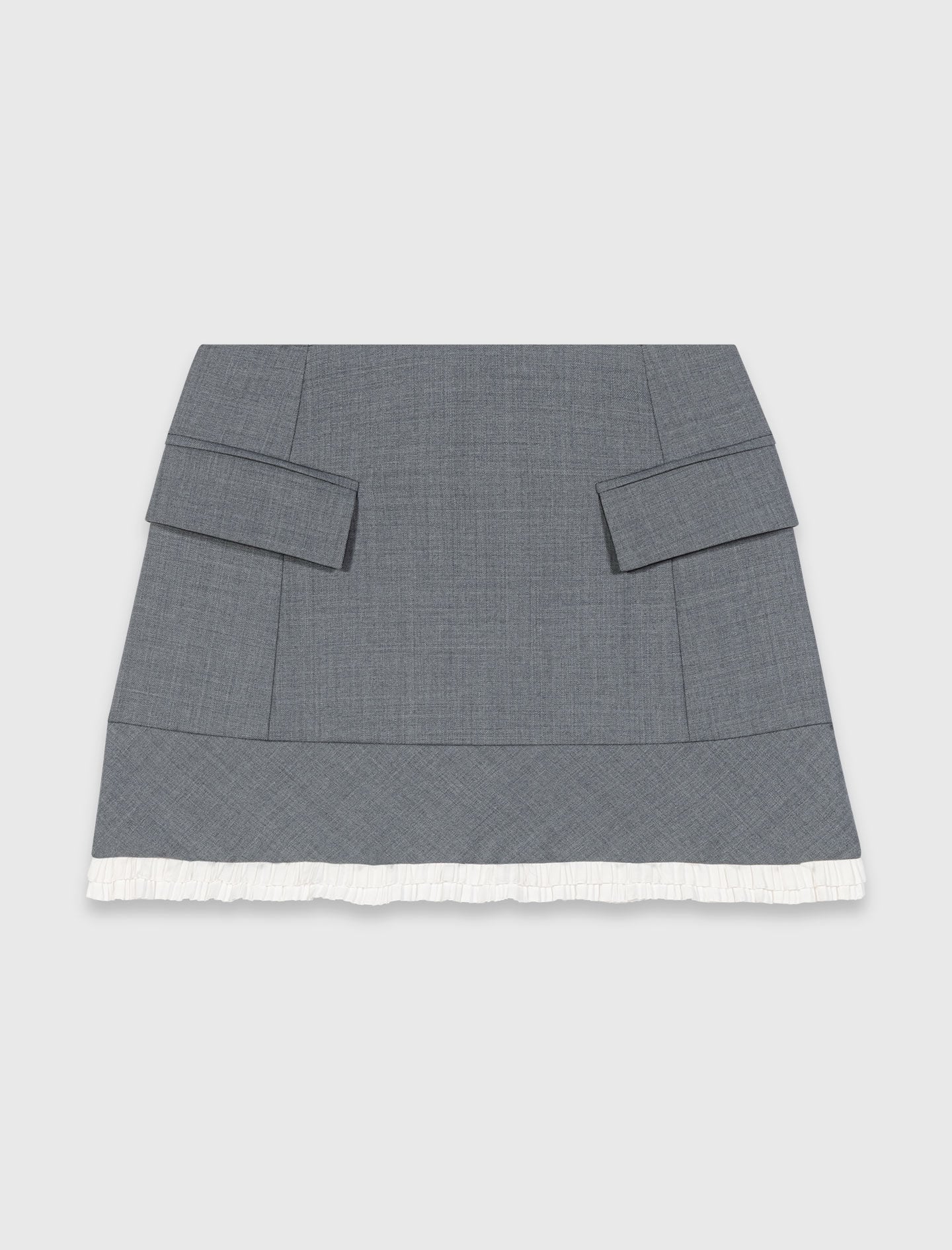 Maje Online / A-line poplin skirt with ruffle