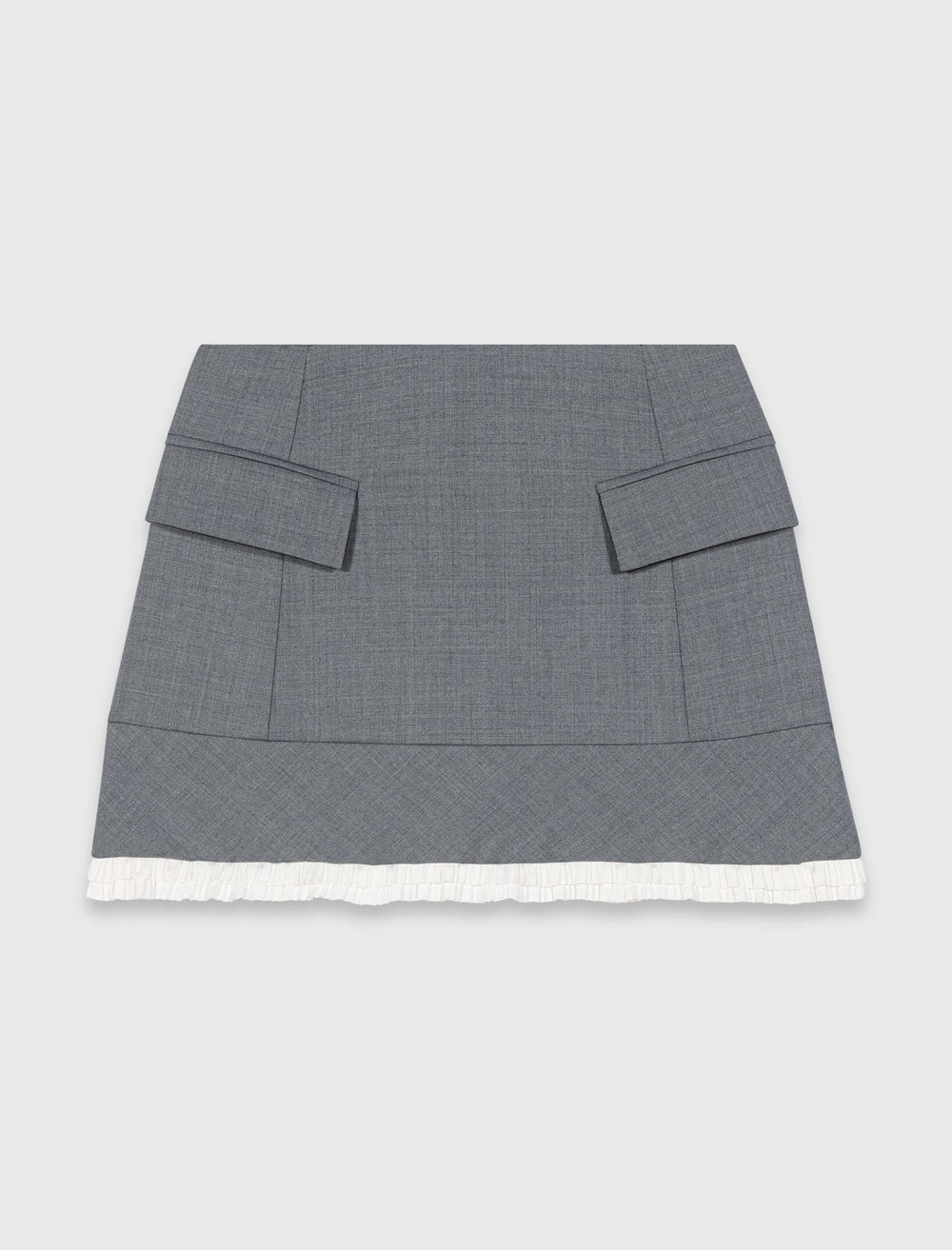 Maje Online / A-line poplin skirt with ruffle