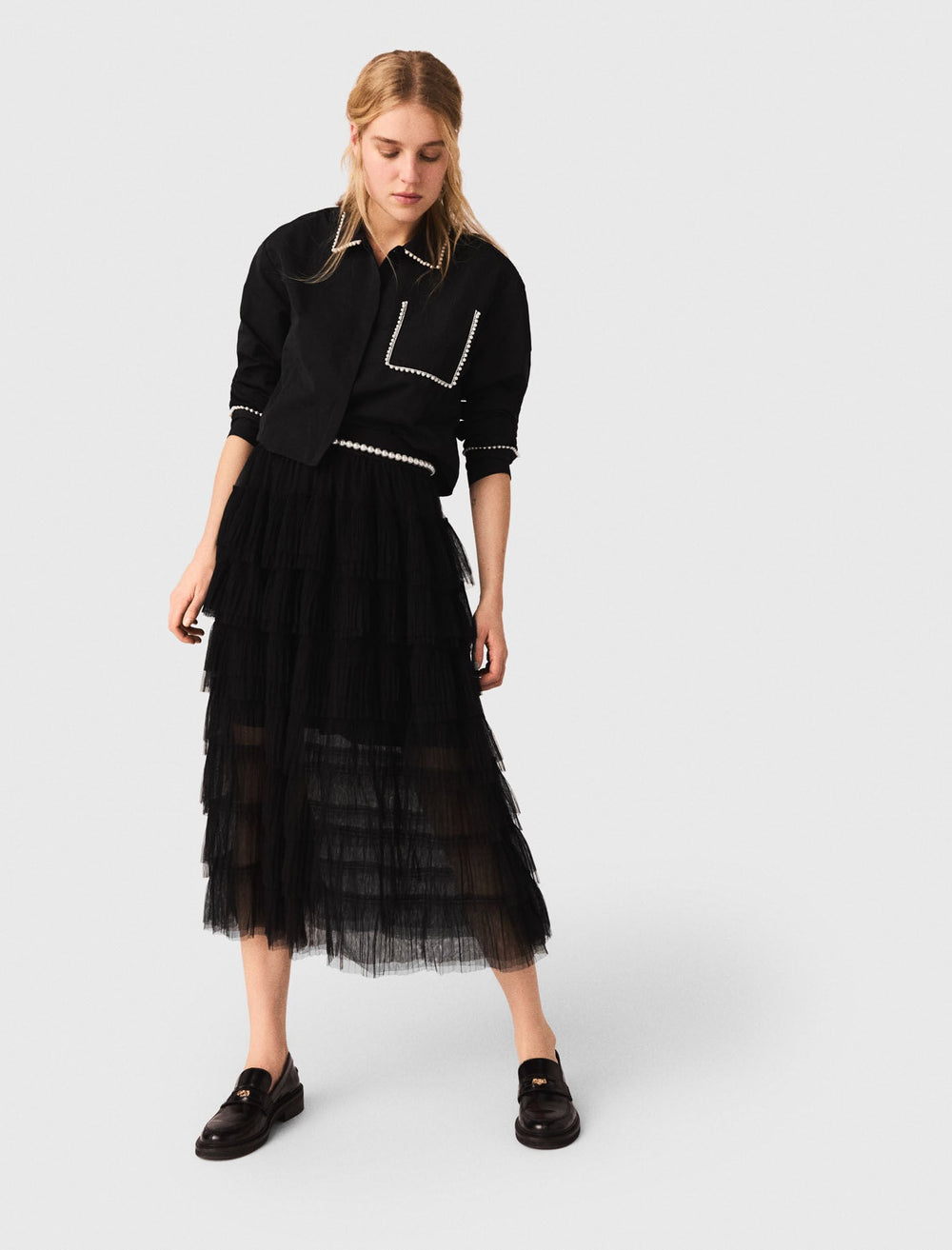 Maje Sale / Tulle midi skirt