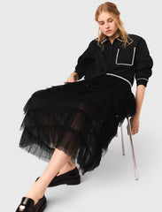 Maje Sale / Tulle midi skirt
