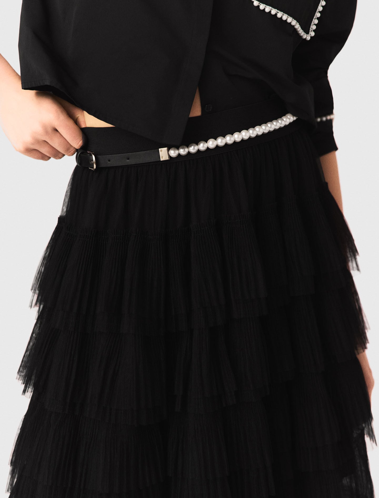 Maje Sale / Tulle midi skirt