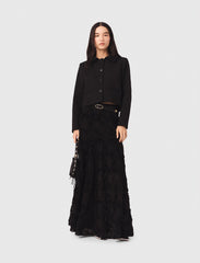 Maje New / Long embroidered skirt