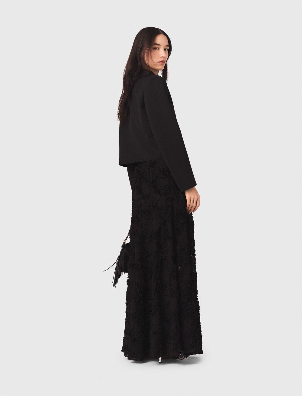 Maje New / Long embroidered skirt