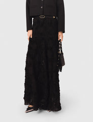 Maje New / Long embroidered skirt