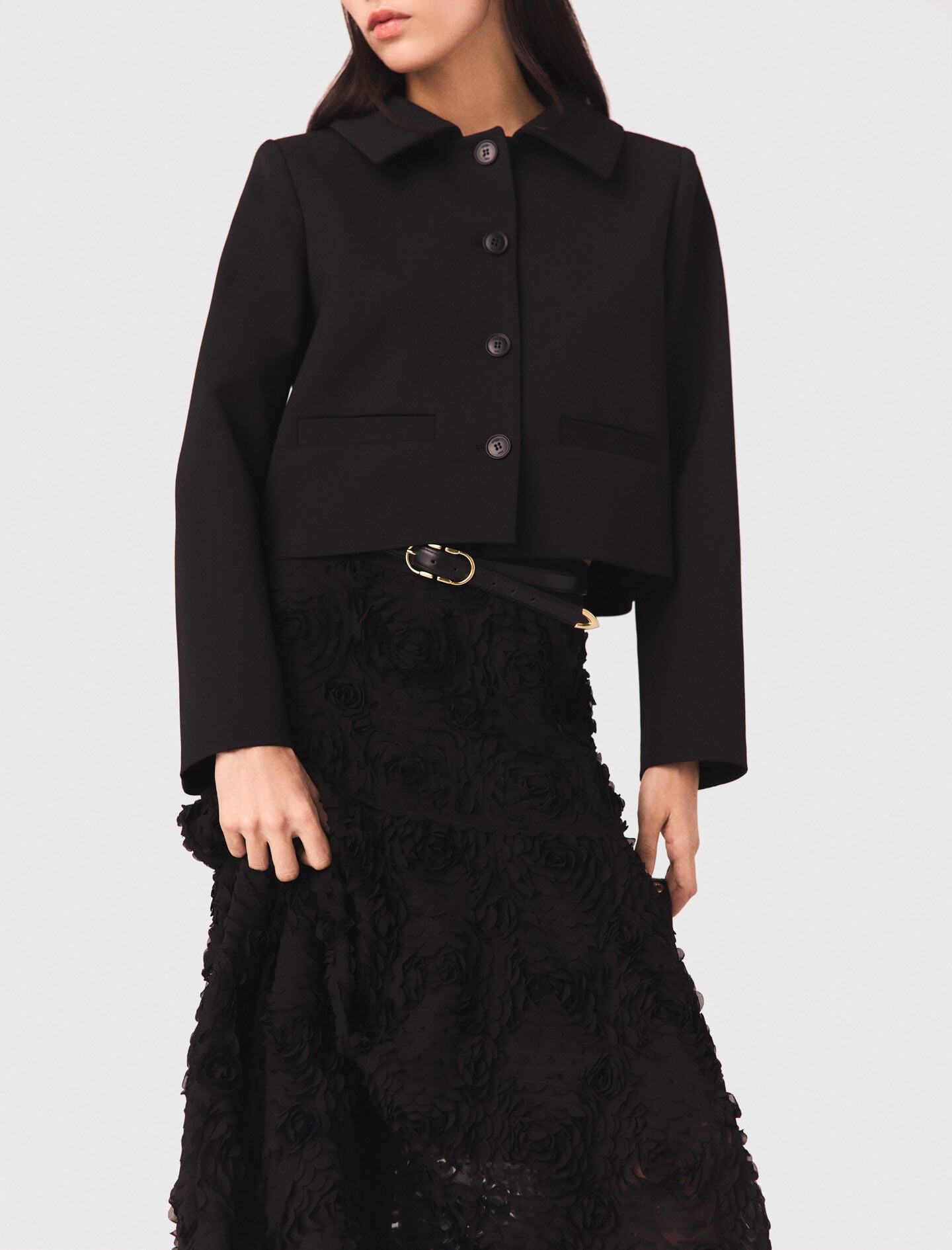 Maje New / Long embroidered skirt