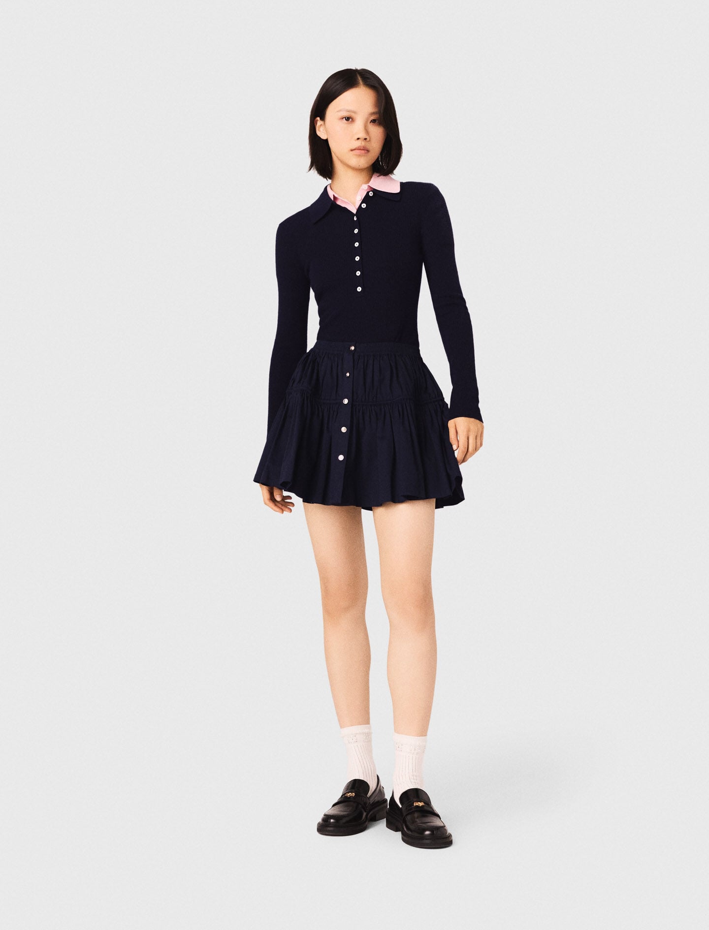 Maje Discount / Mini elasticated waist skirt
