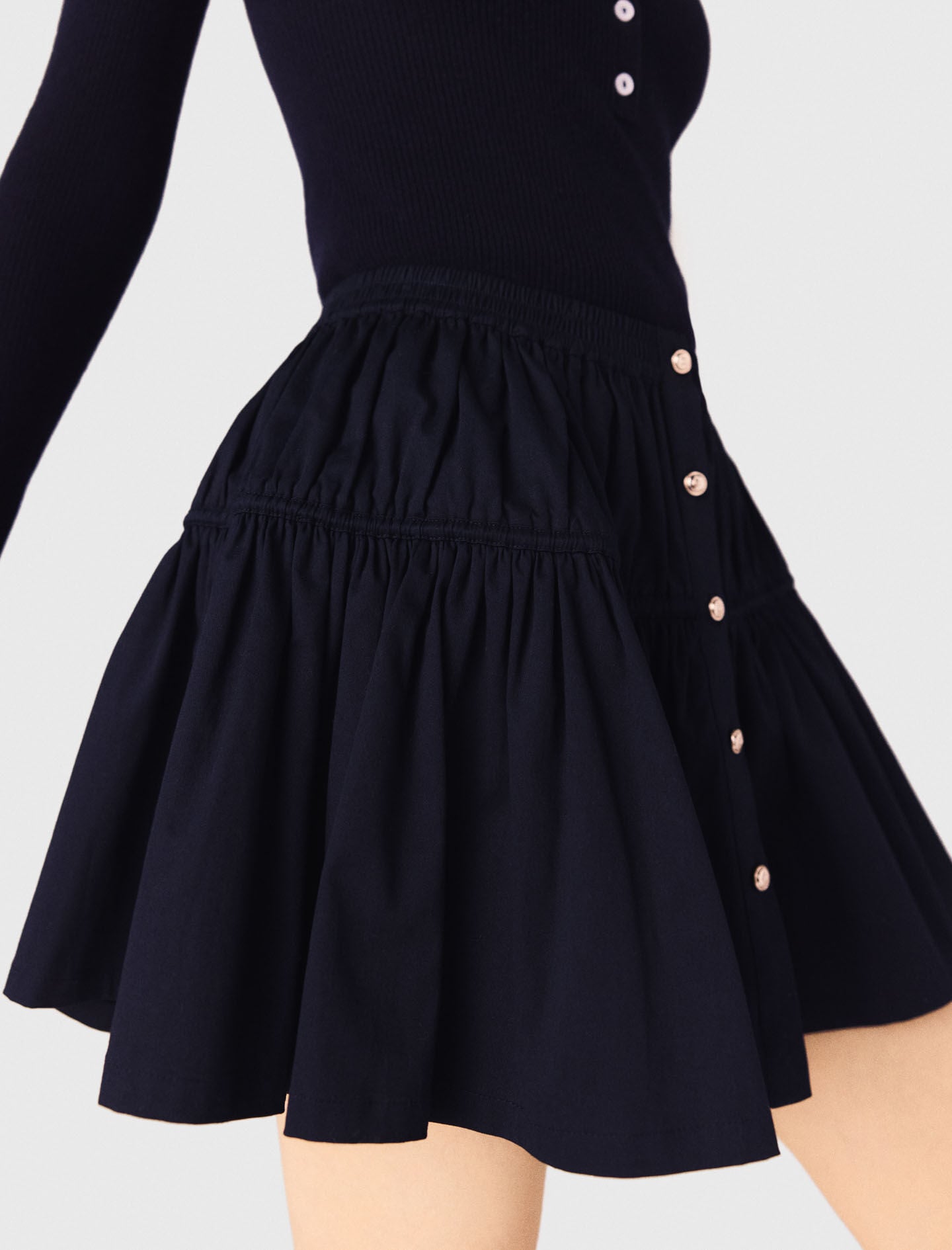 Maje Discount / Mini elasticated waist skirt