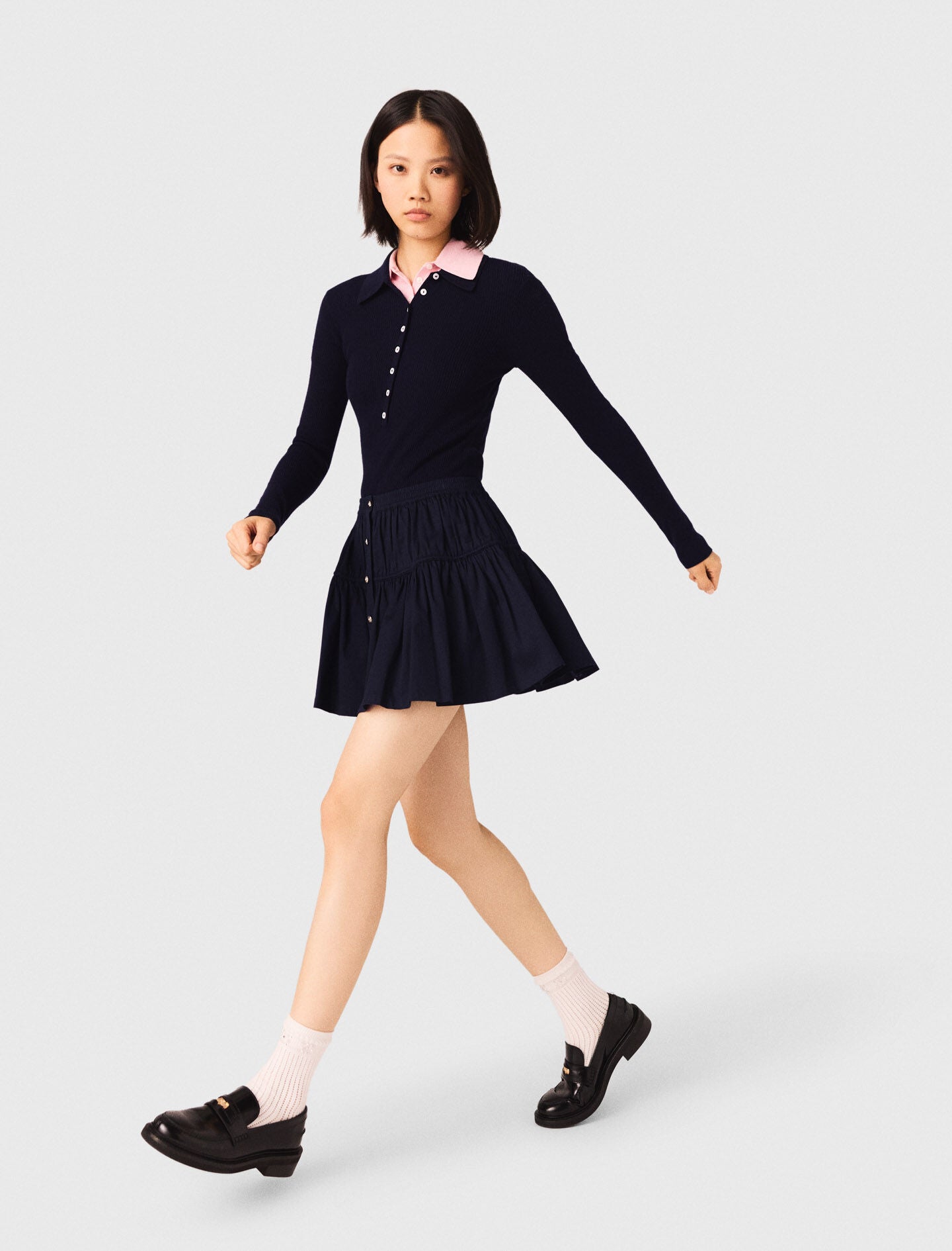 Maje Discount / Mini elasticated waist skirt