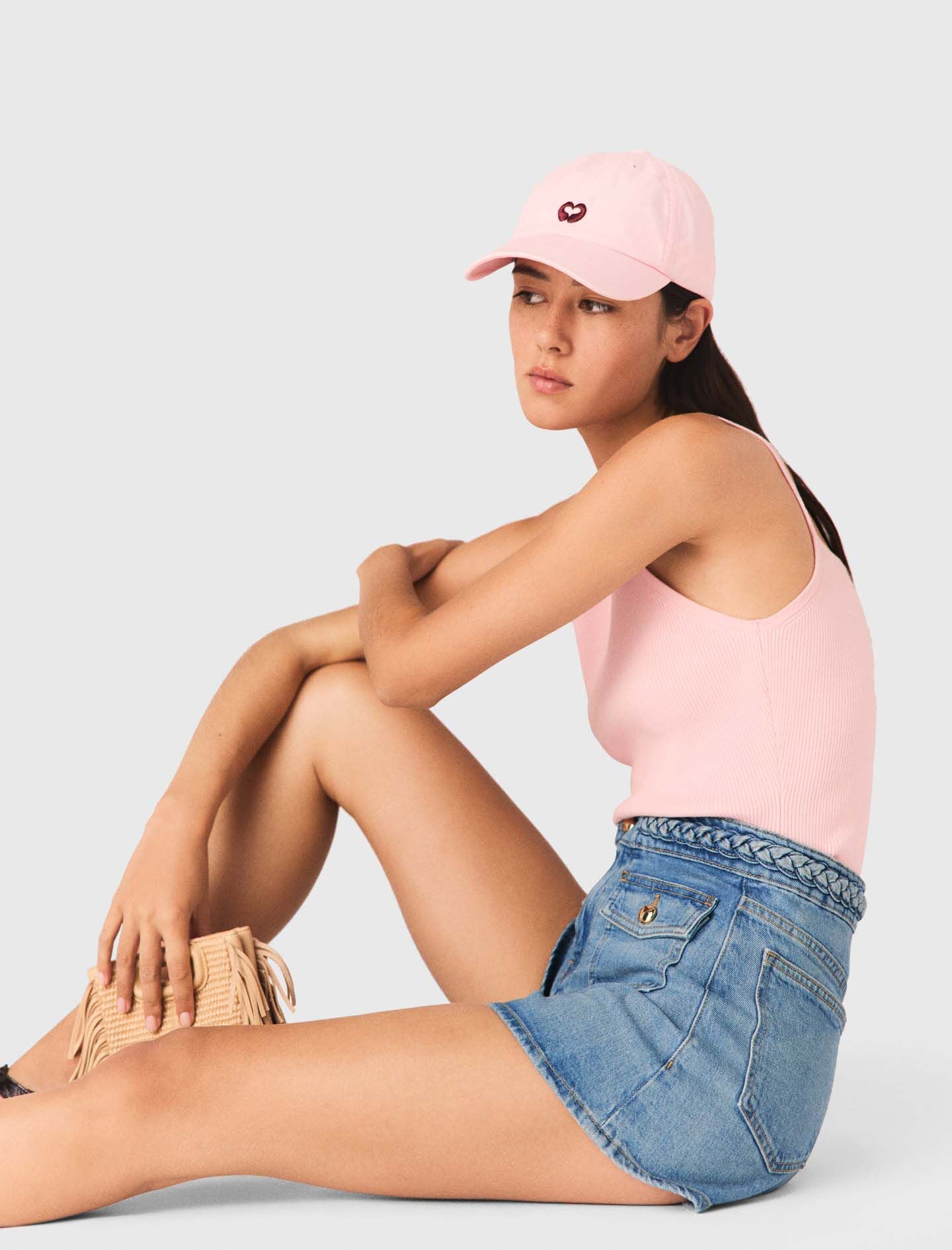 Maje Online / Braided denim shorts