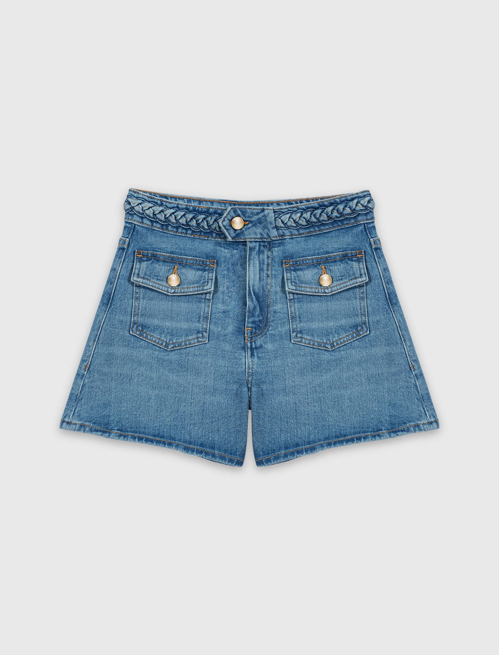 Maje Online / Braided denim shorts