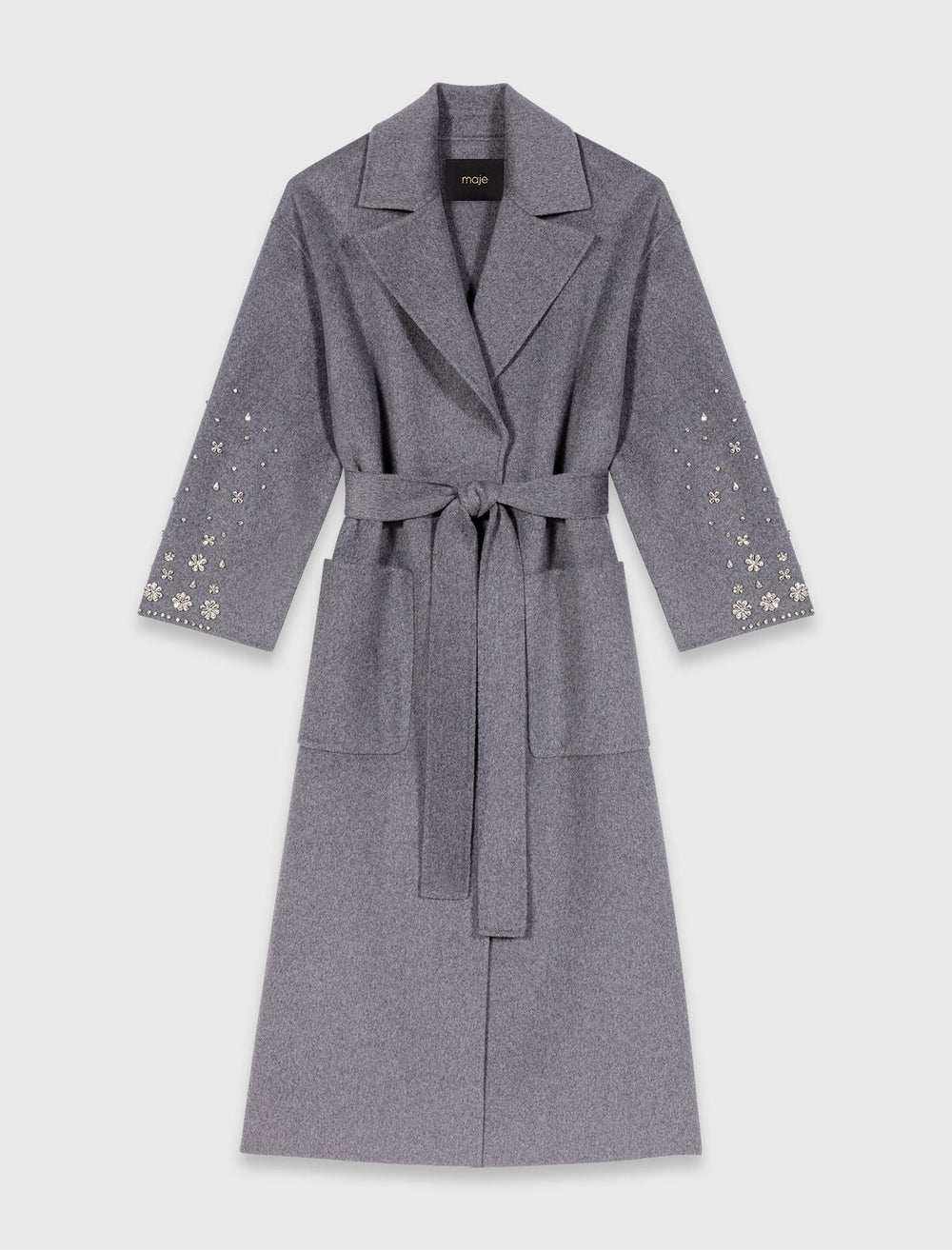 Maje Shop / Long double-faced rhinestone coat