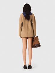 Maje Sale / Wool coat with removable hood