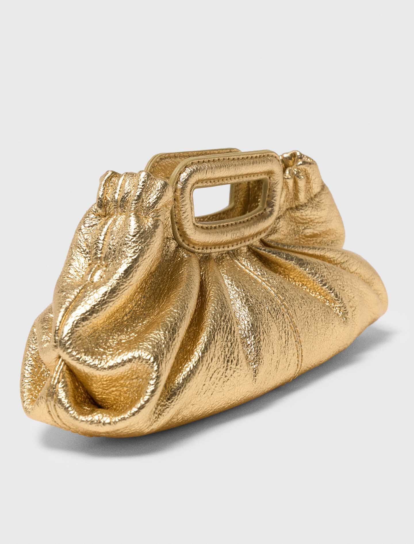 Maje Outlet / Metallic leather Milpli mini Clutch
