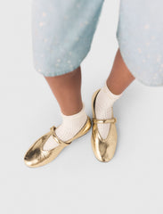 Maje Online / Metallic leather ballet flats