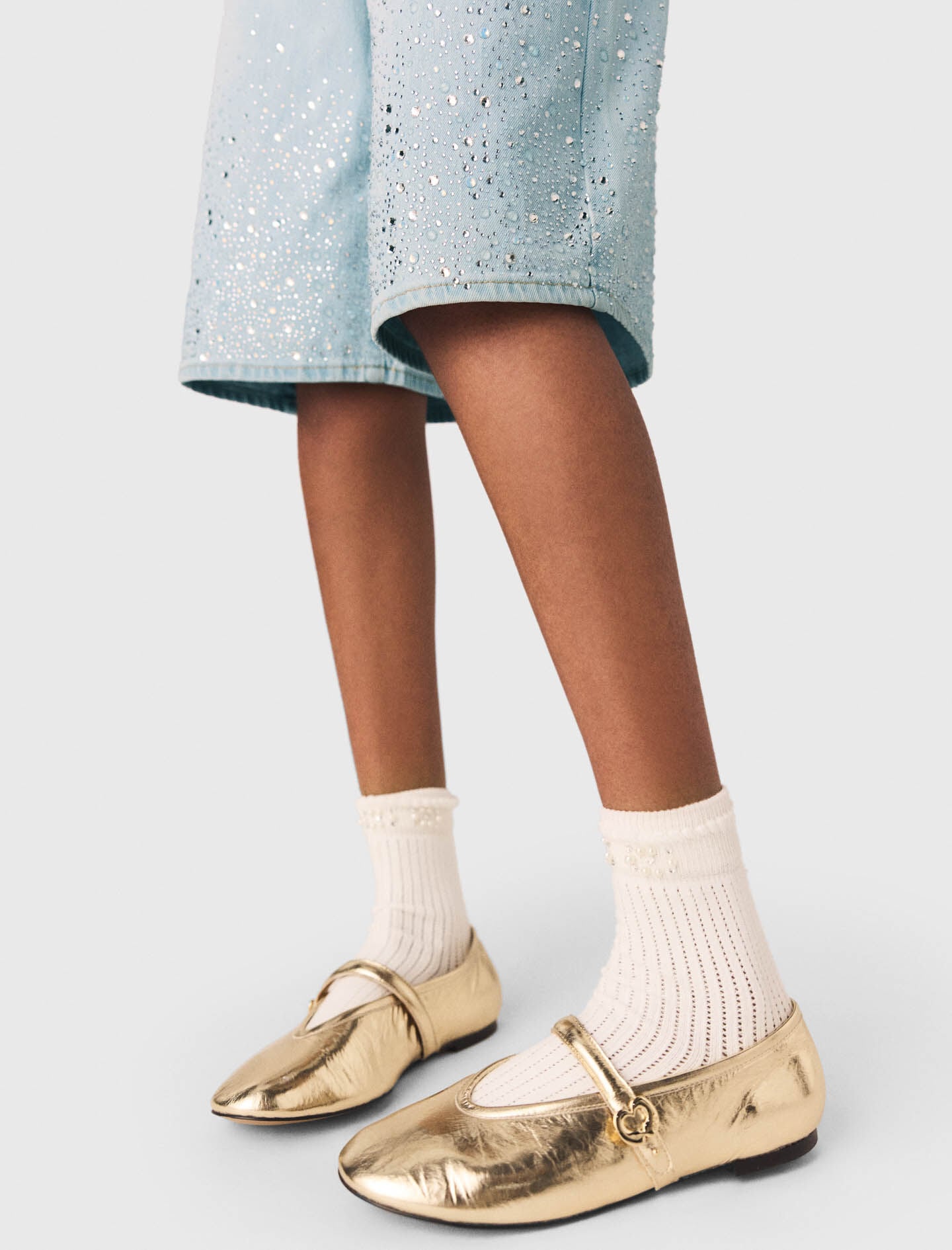 Maje Online / Metallic leather ballet flats