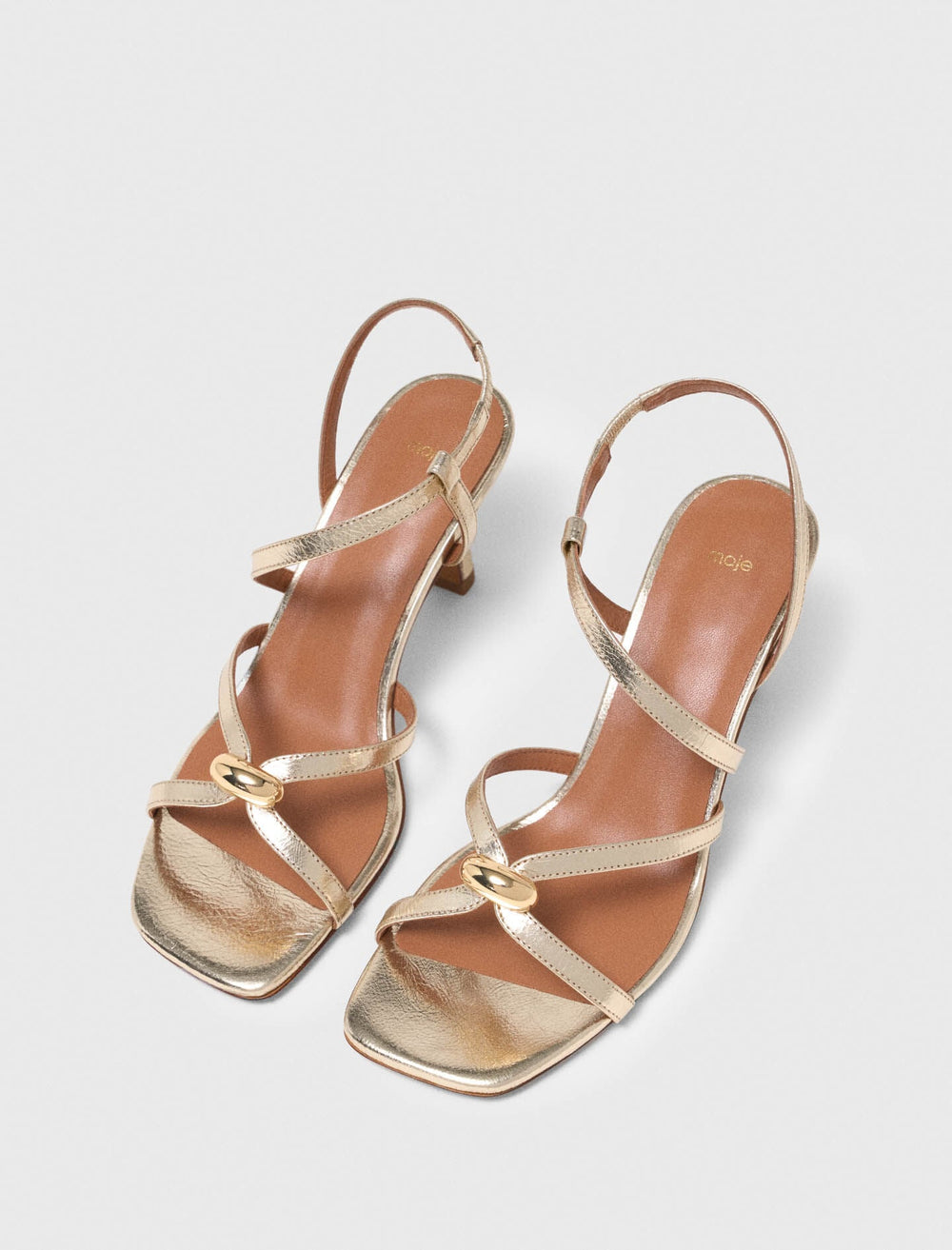 Maje Shop / Metallic multi-strap sandals