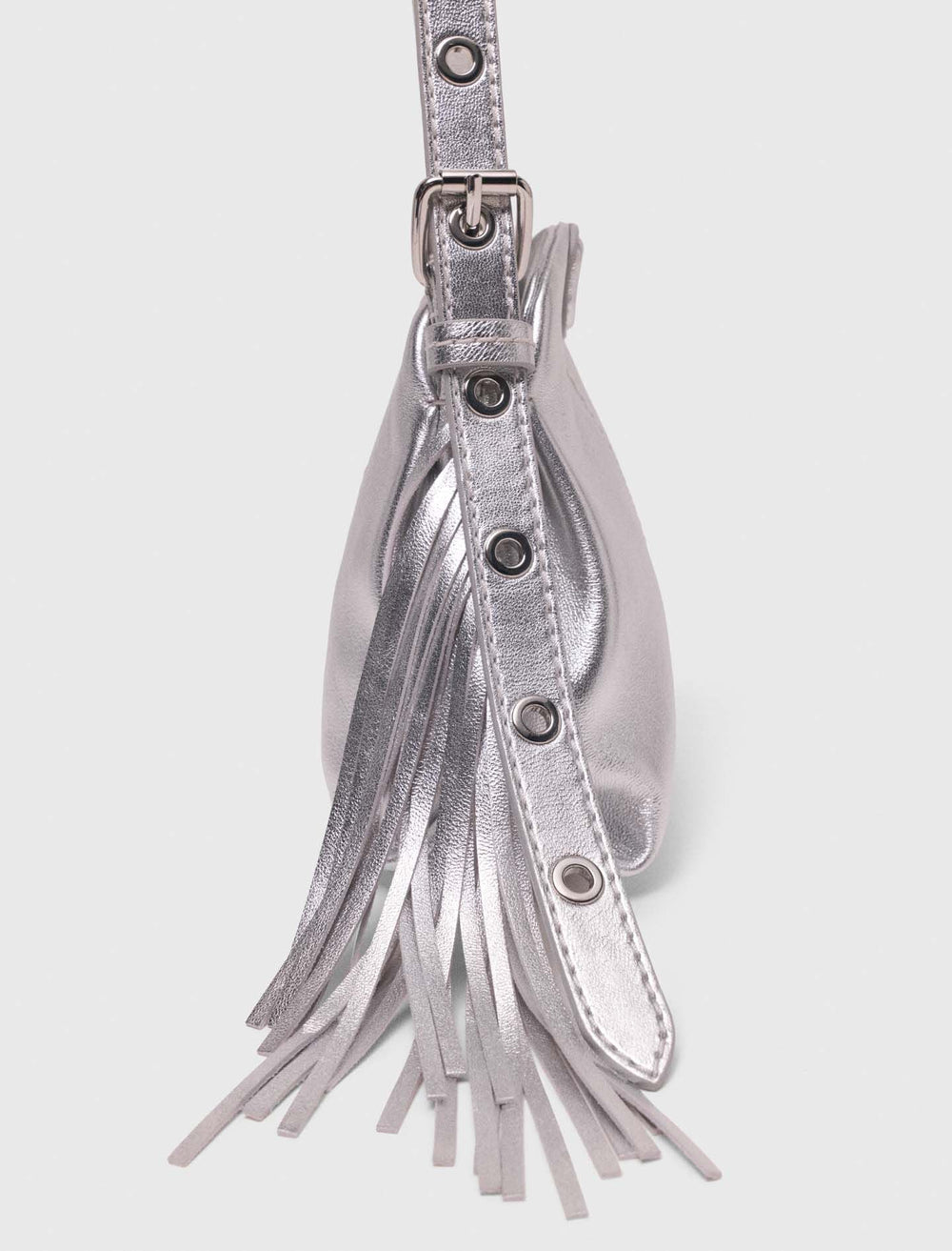 Maje Discount / Metallic leather Miss M micro bag