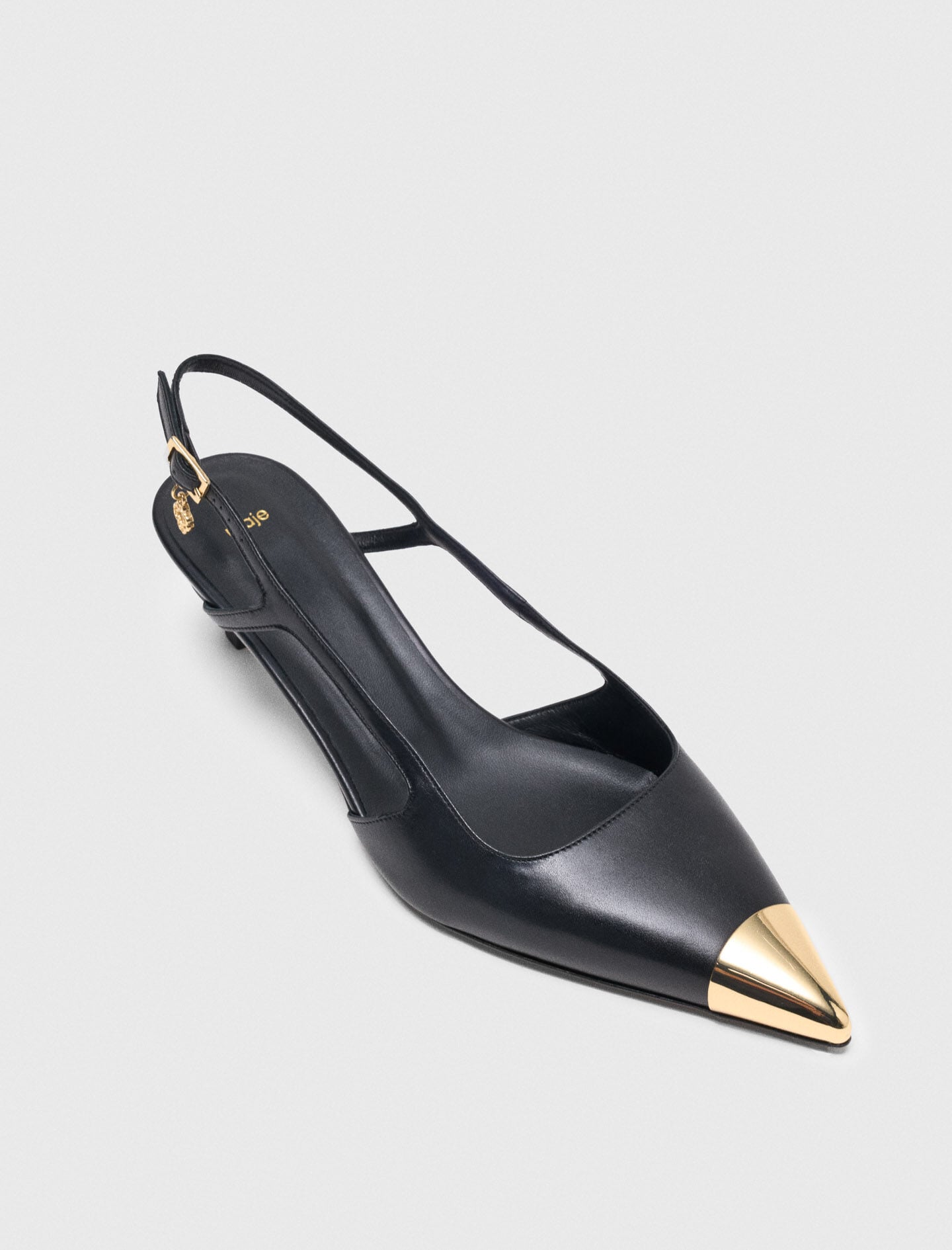 Maje Sale / Smooth leather slingback pumps