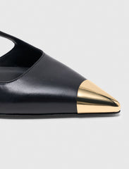 Maje Sale / Smooth leather slingback pumps