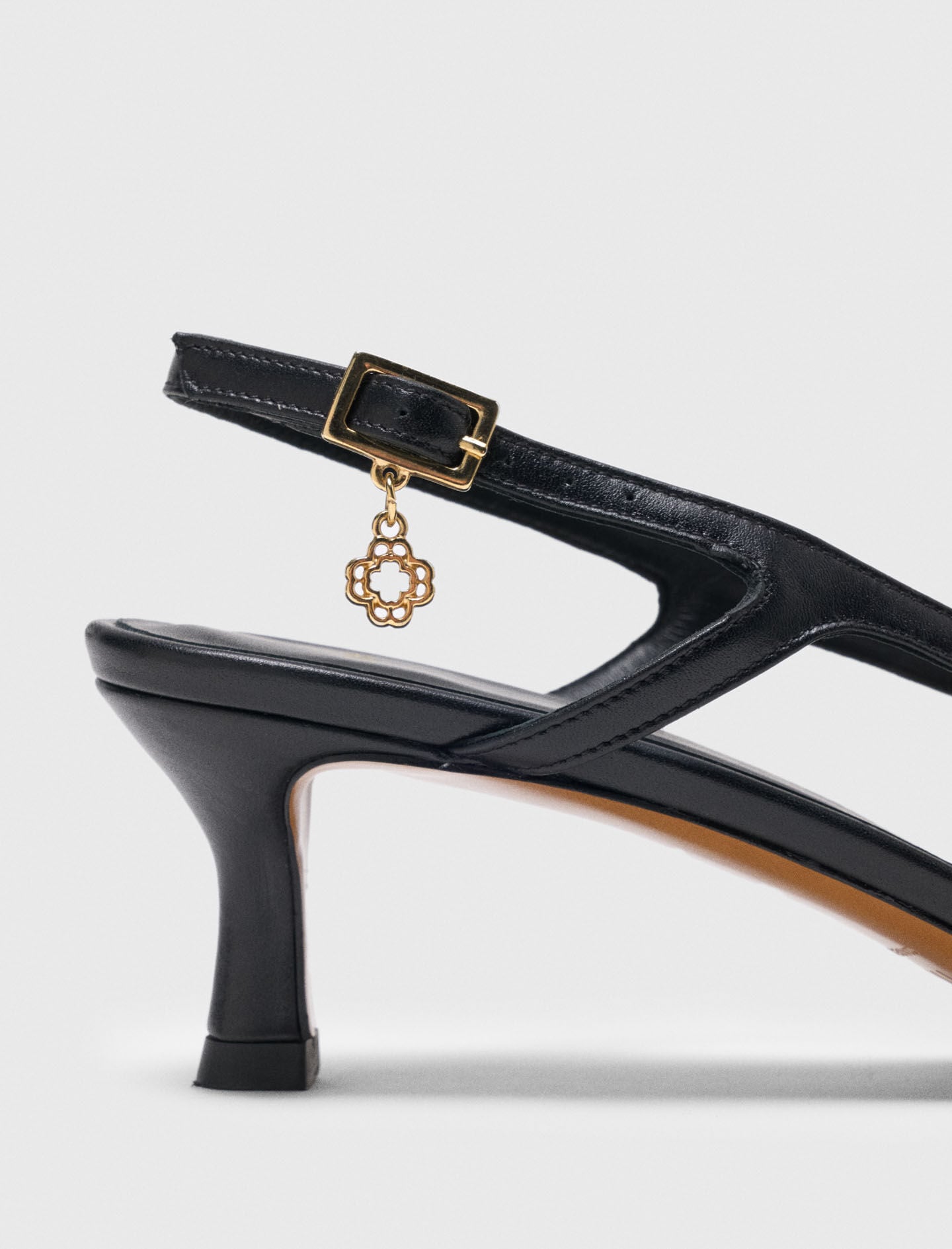Maje Sale / Smooth leather slingback pumps