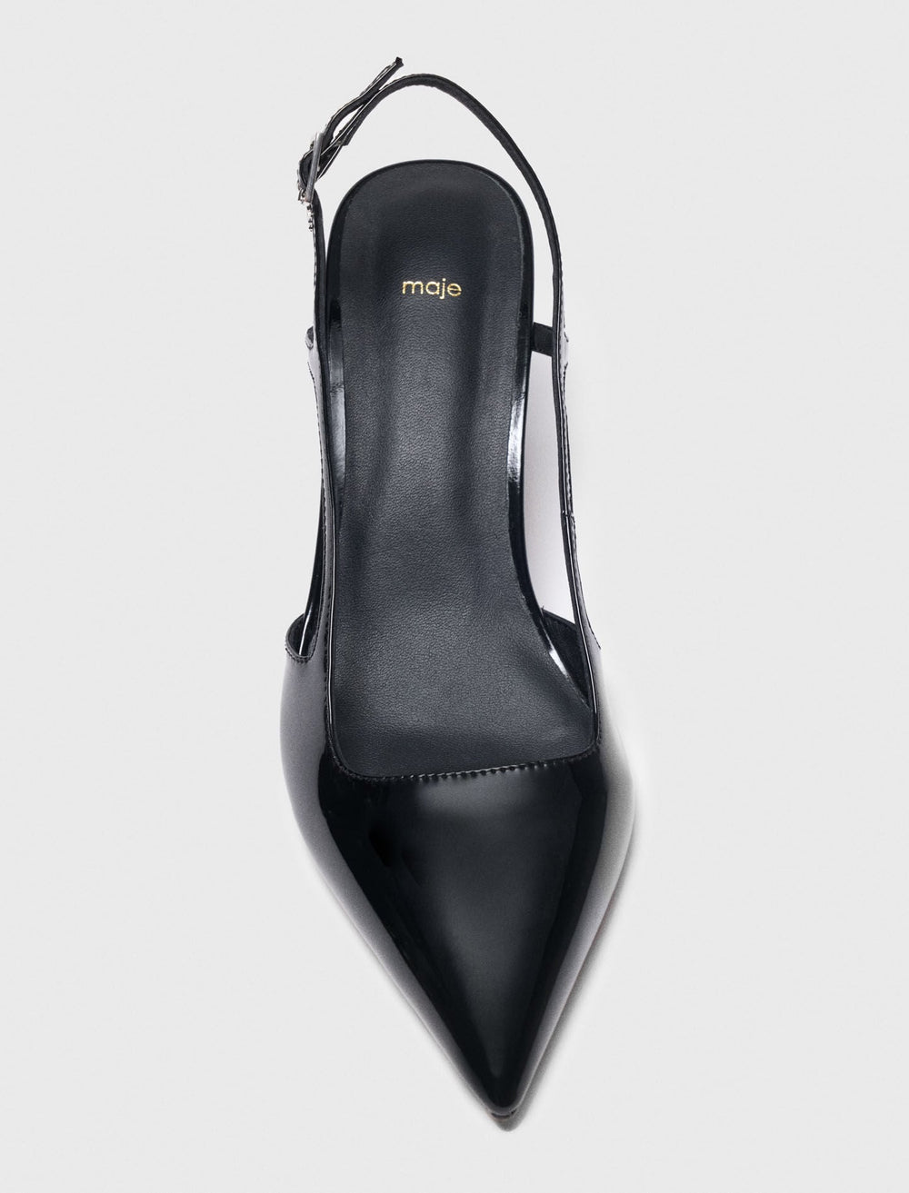 Maje Outlet / Patent leather slingback pumps
