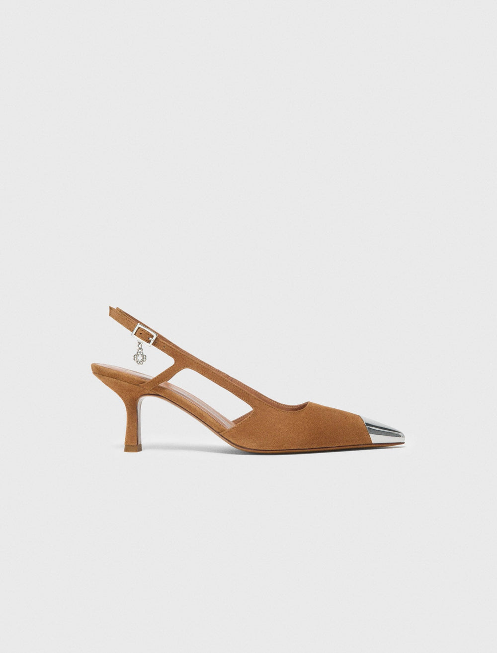 Maje Shop / Metallic-toe suede pumps