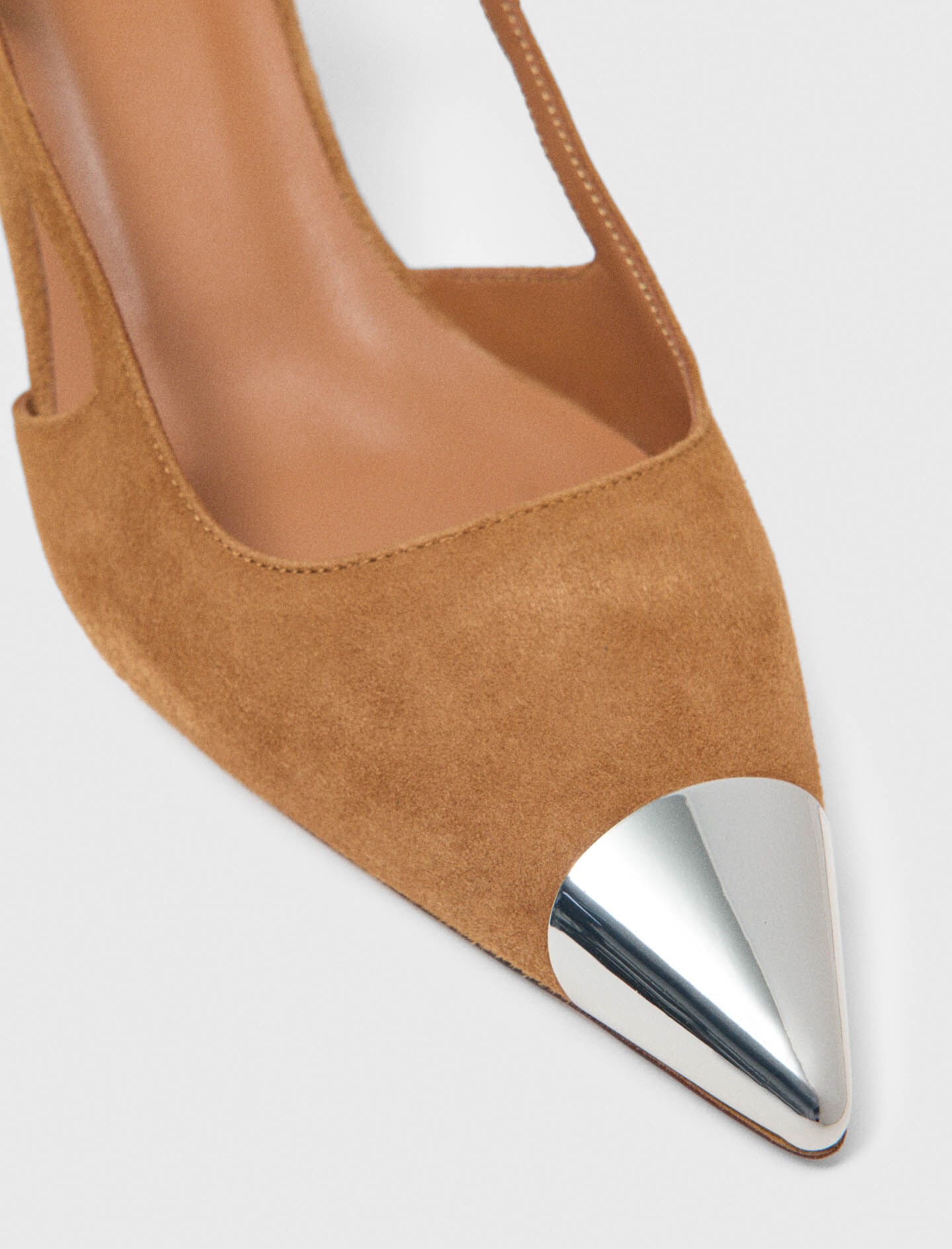 Maje Shop / Metallic-toe suede pumps