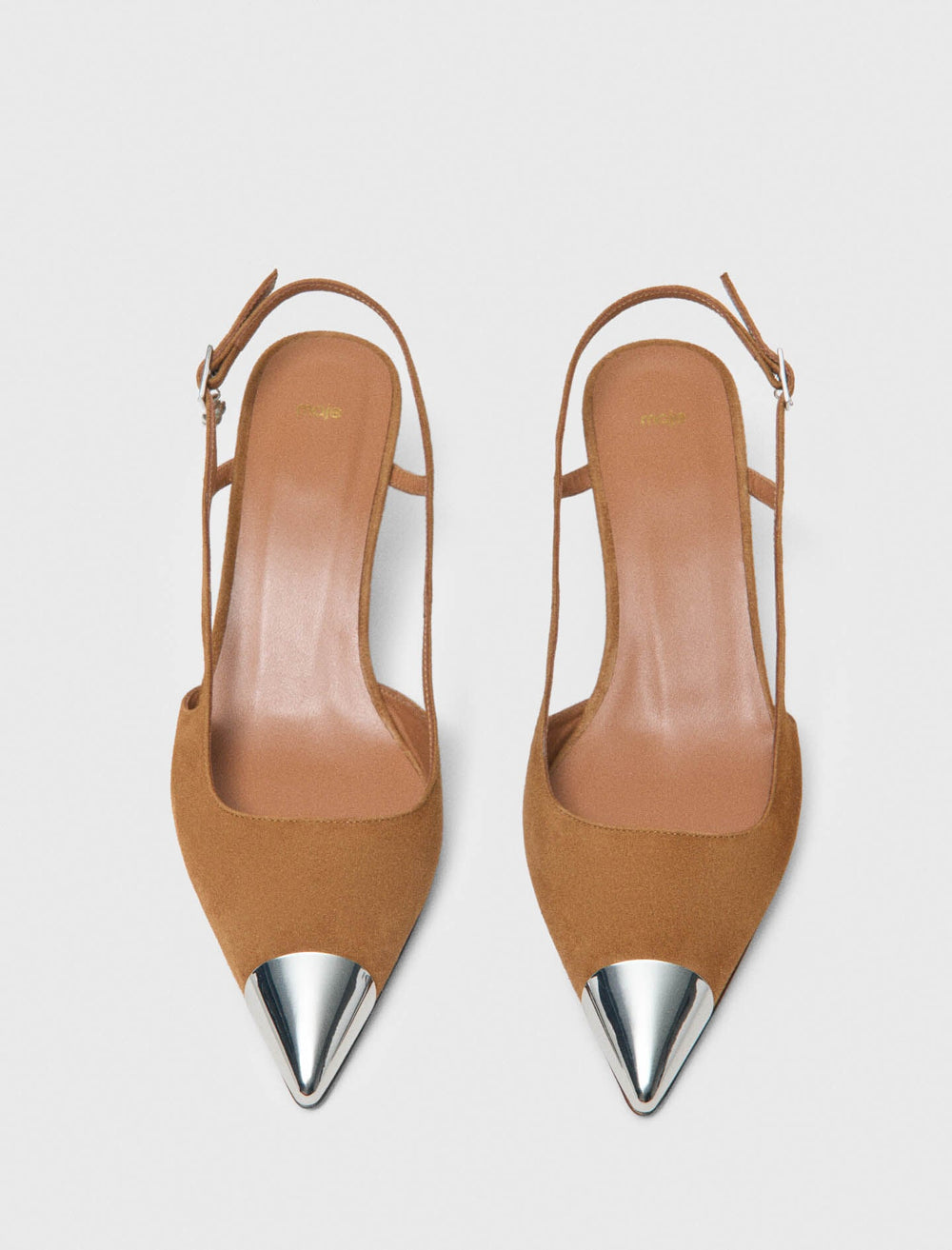 Maje Shop / Metallic-toe suede pumps