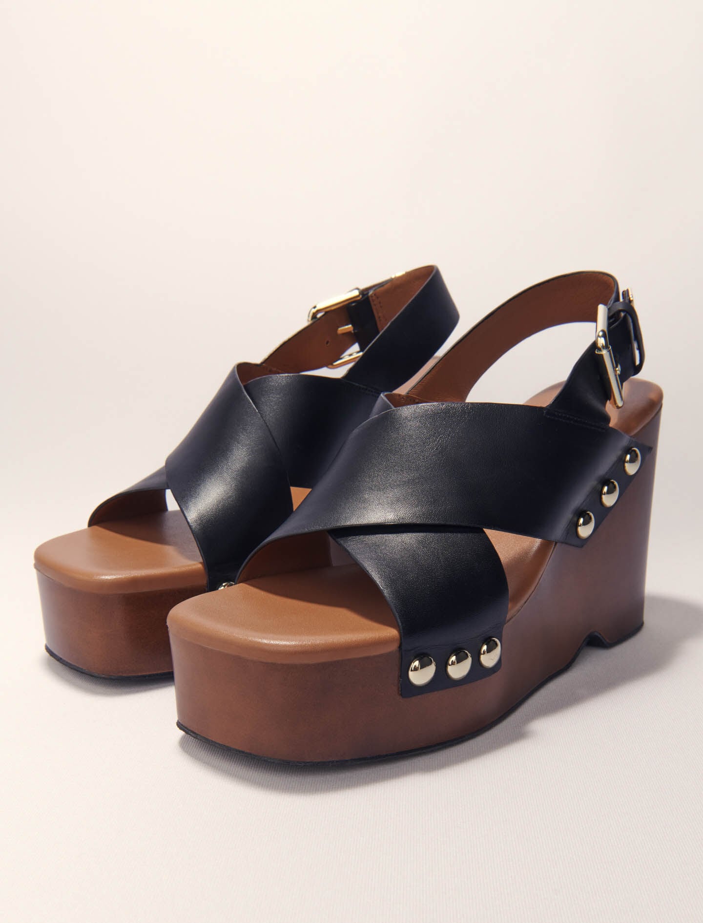 Maje New / Leather platform sandals