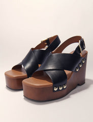 Maje New / Leather platform sandals
