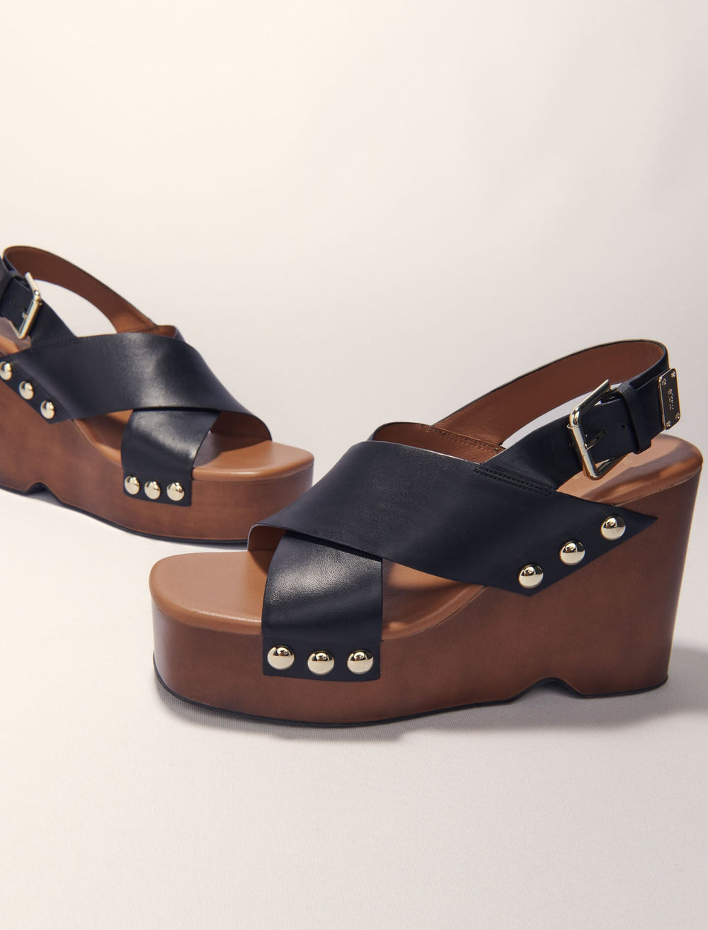 Maje New / Leather platform sandals