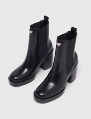 Maje Sale / Heeled leather chelsea boot