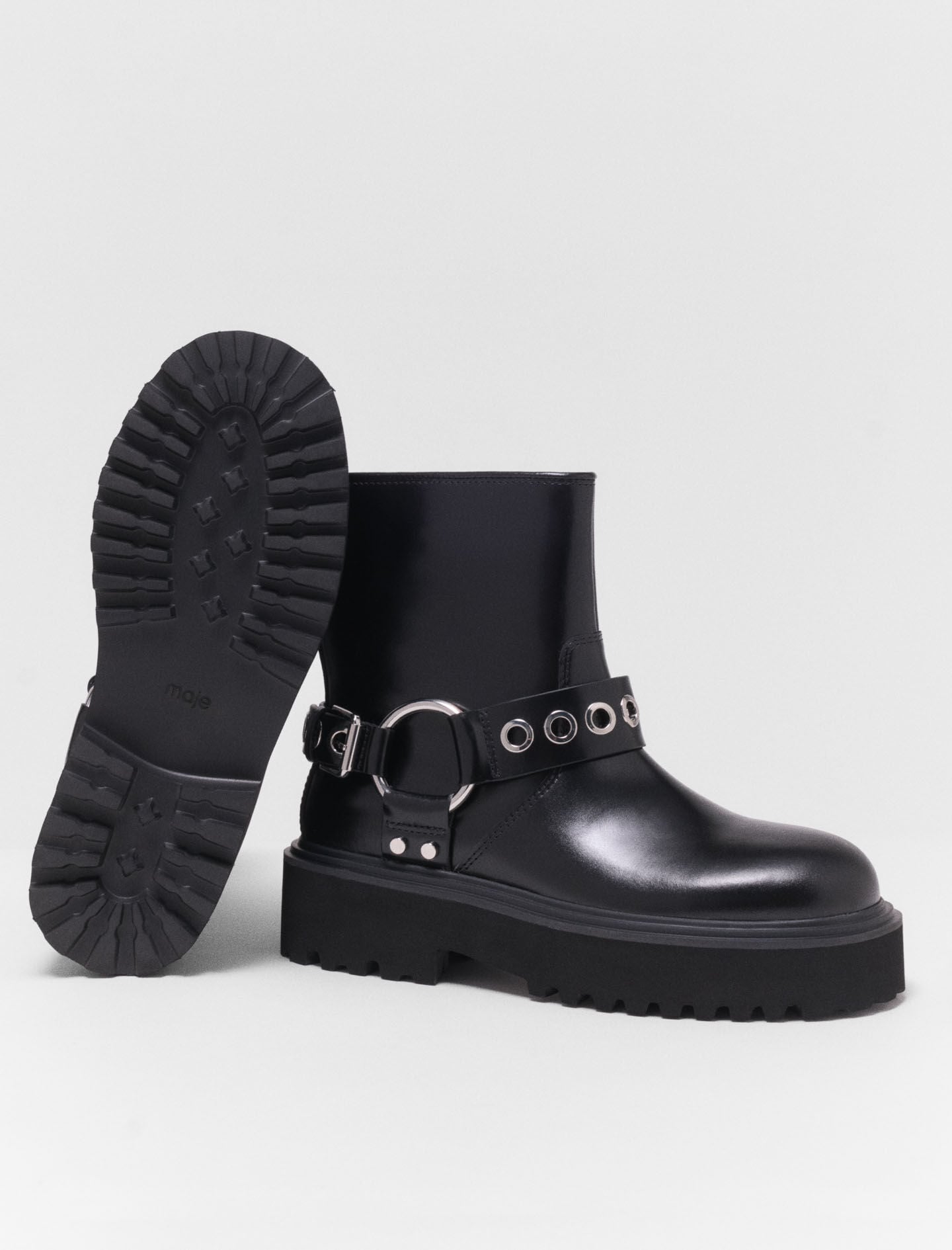 Maje On Sale / Leather biker boots