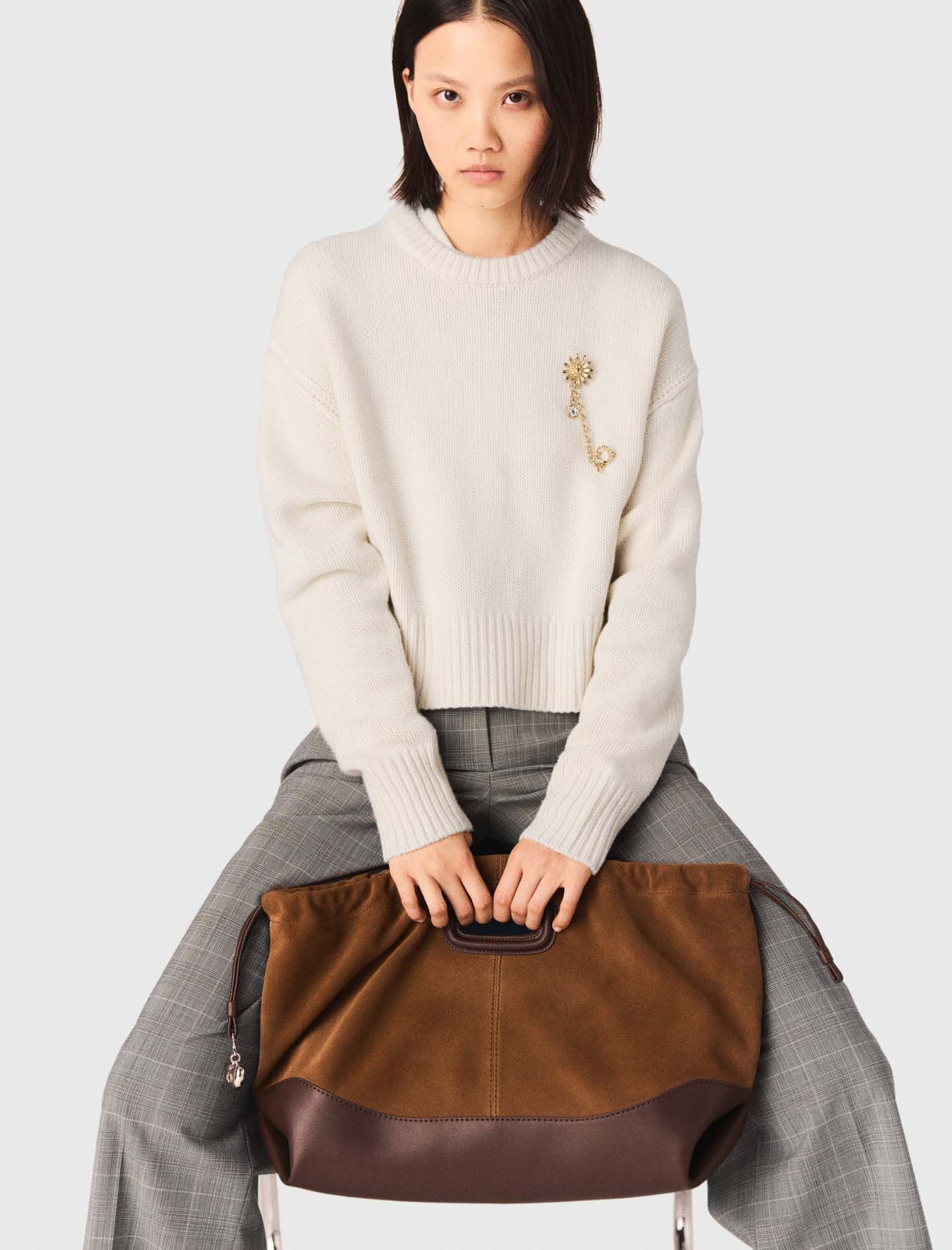 Maje New / Leather and suede Milpli tote bag