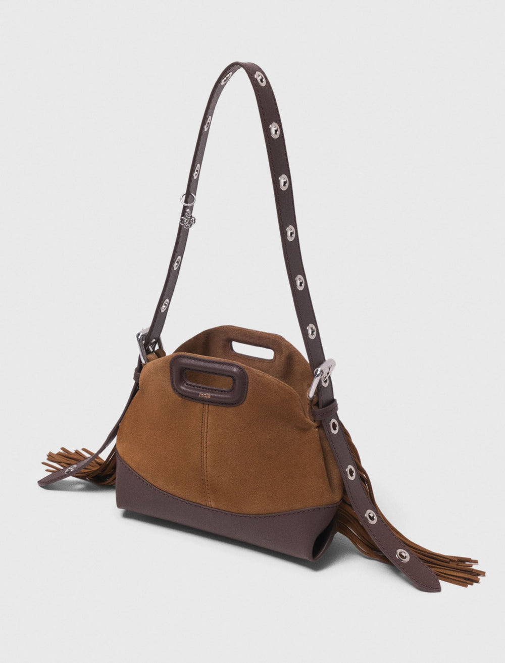 Maje Discount / Leather and suede Miss M Mini bag