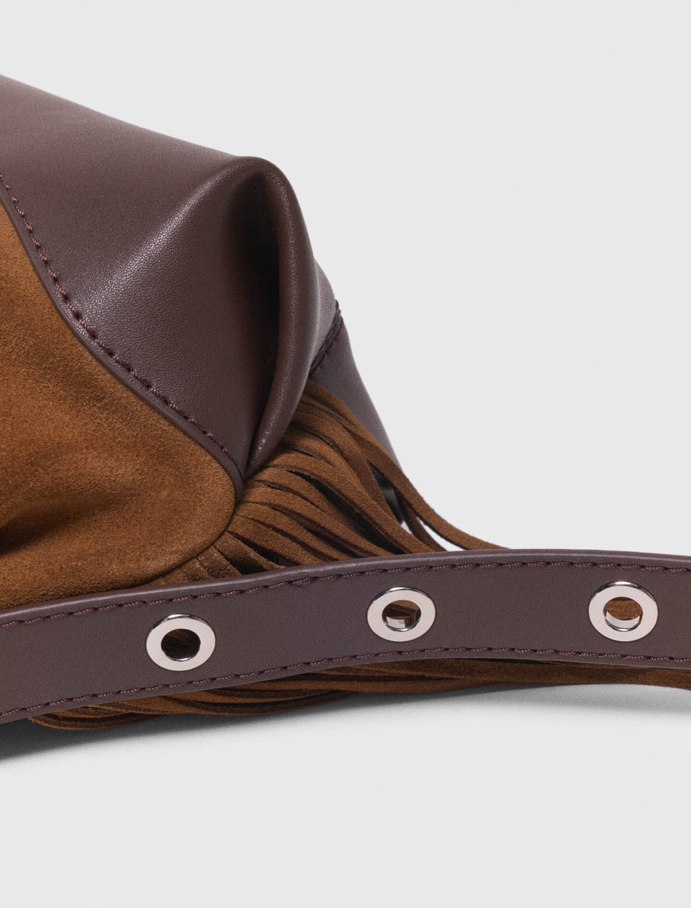Maje Discount / Leather and suede Miss M Mini bag