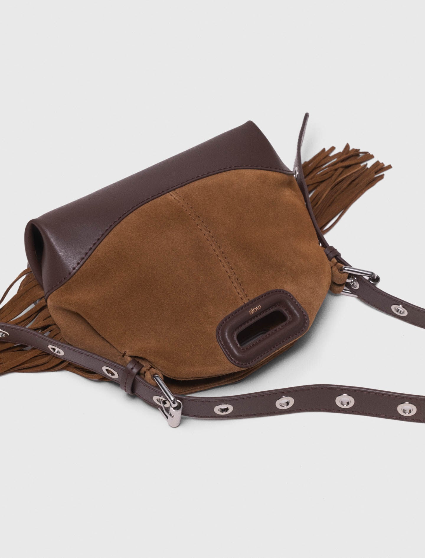Maje Discount / Leather and suede Miss M Mini bag